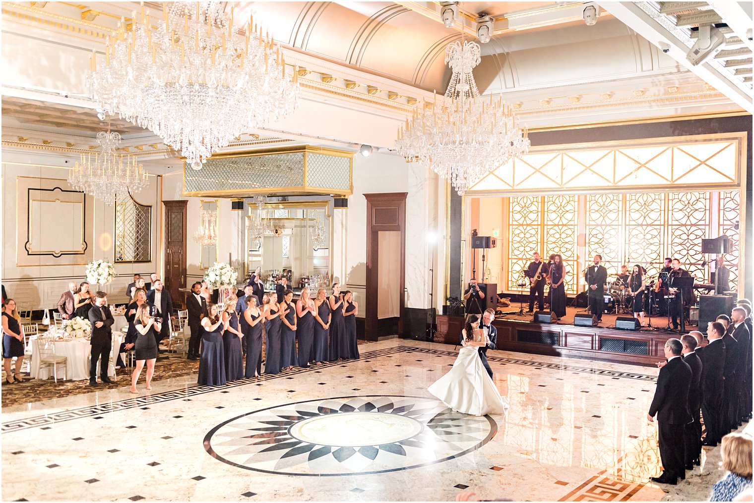 bride and groom dance during NJ wedding reception