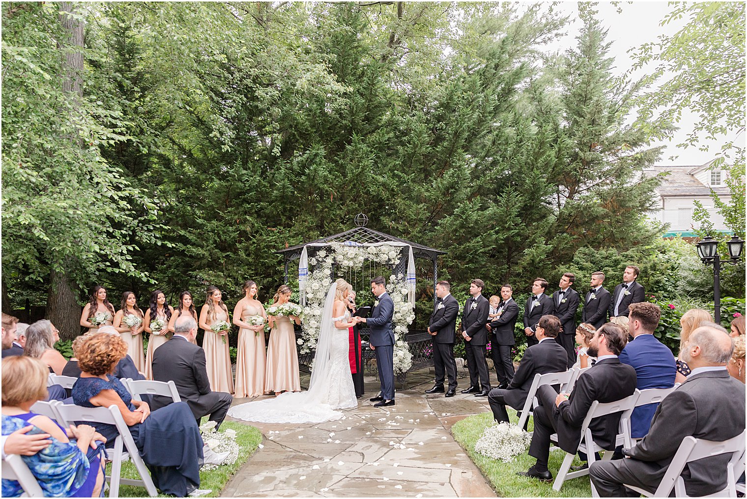 Jewish ceremony in the gardens of The English Manor