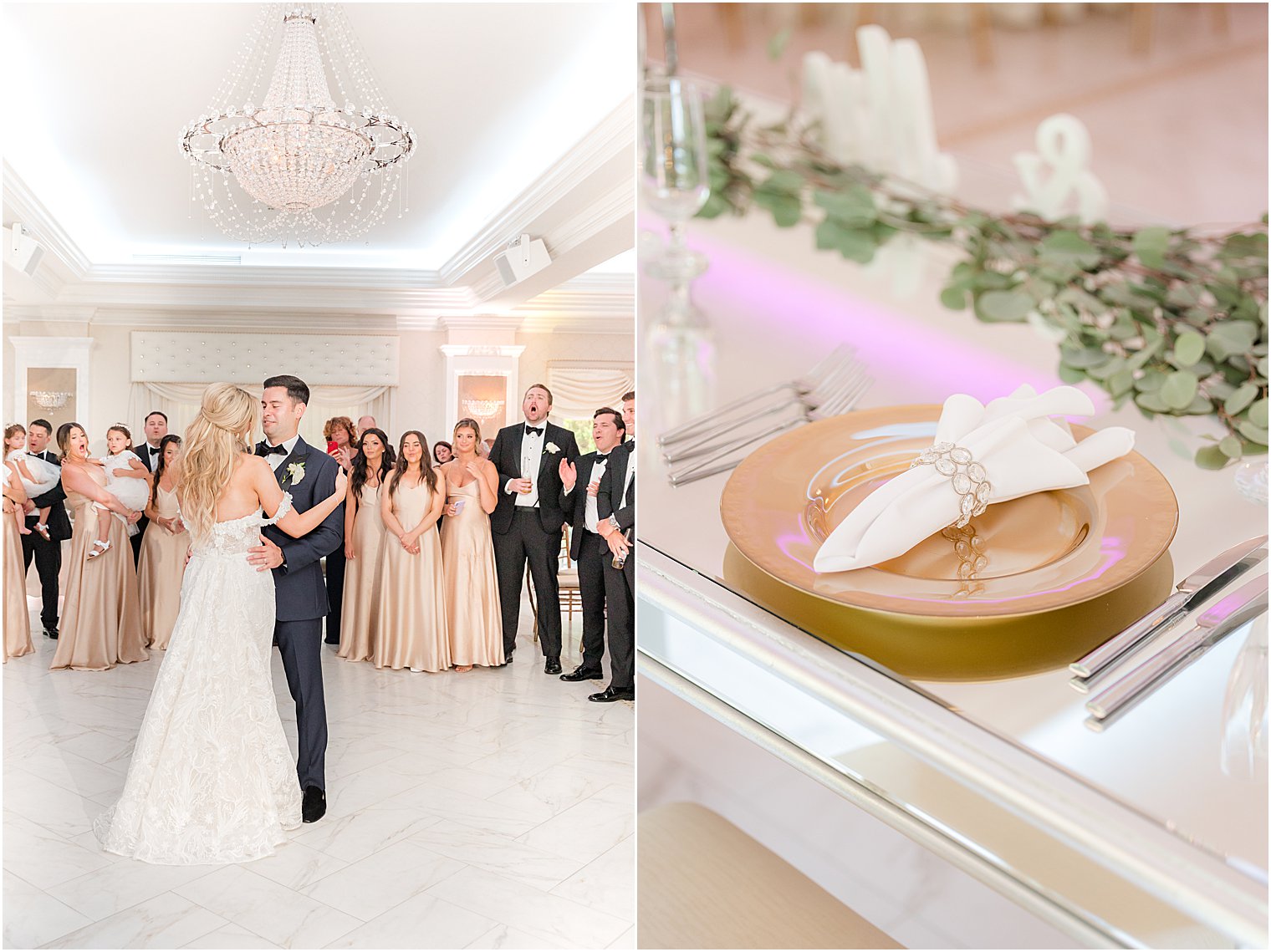 bride and groom dance during NJ wedding reception 