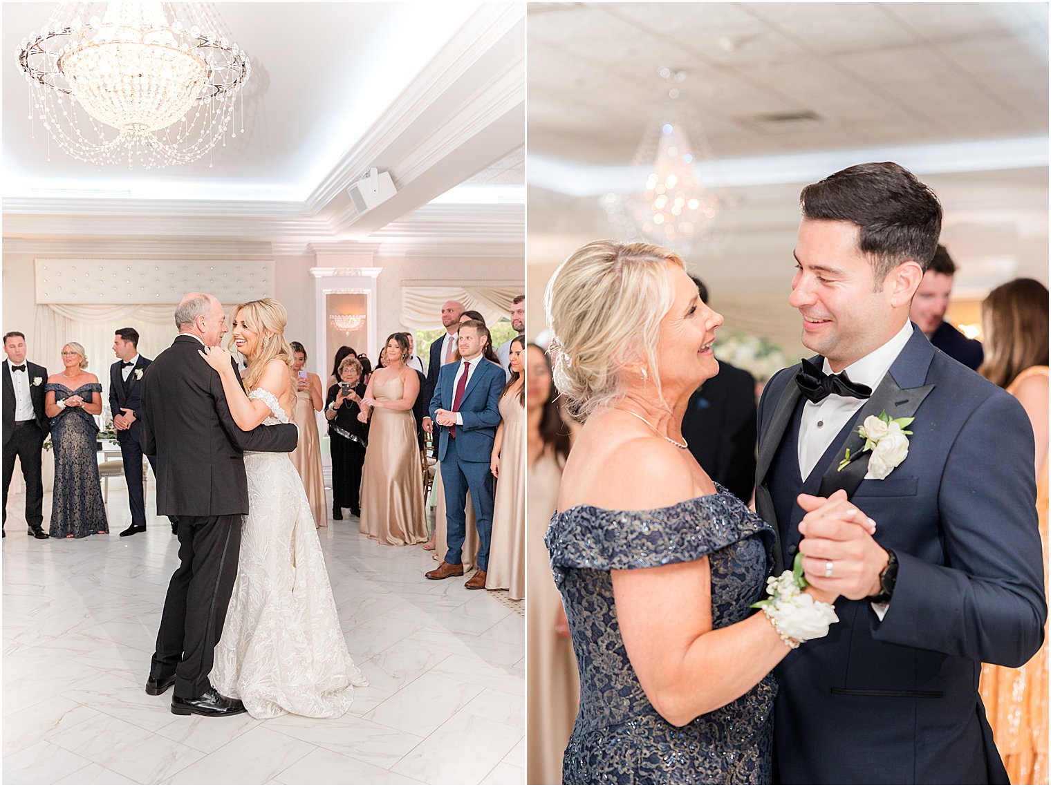 groom dances with mom and bride dances with dad