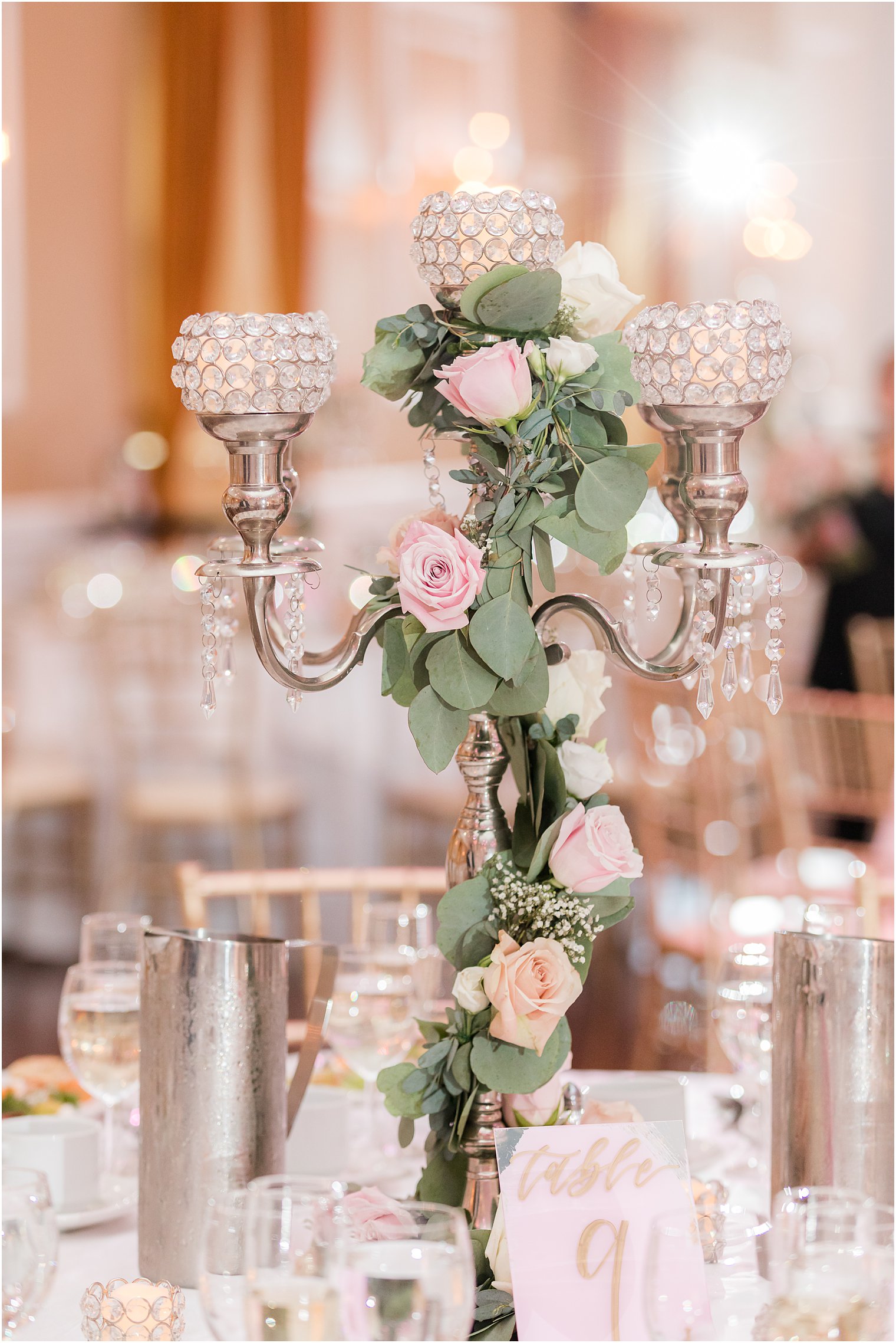 diamond candle holder at Hamilton Manor