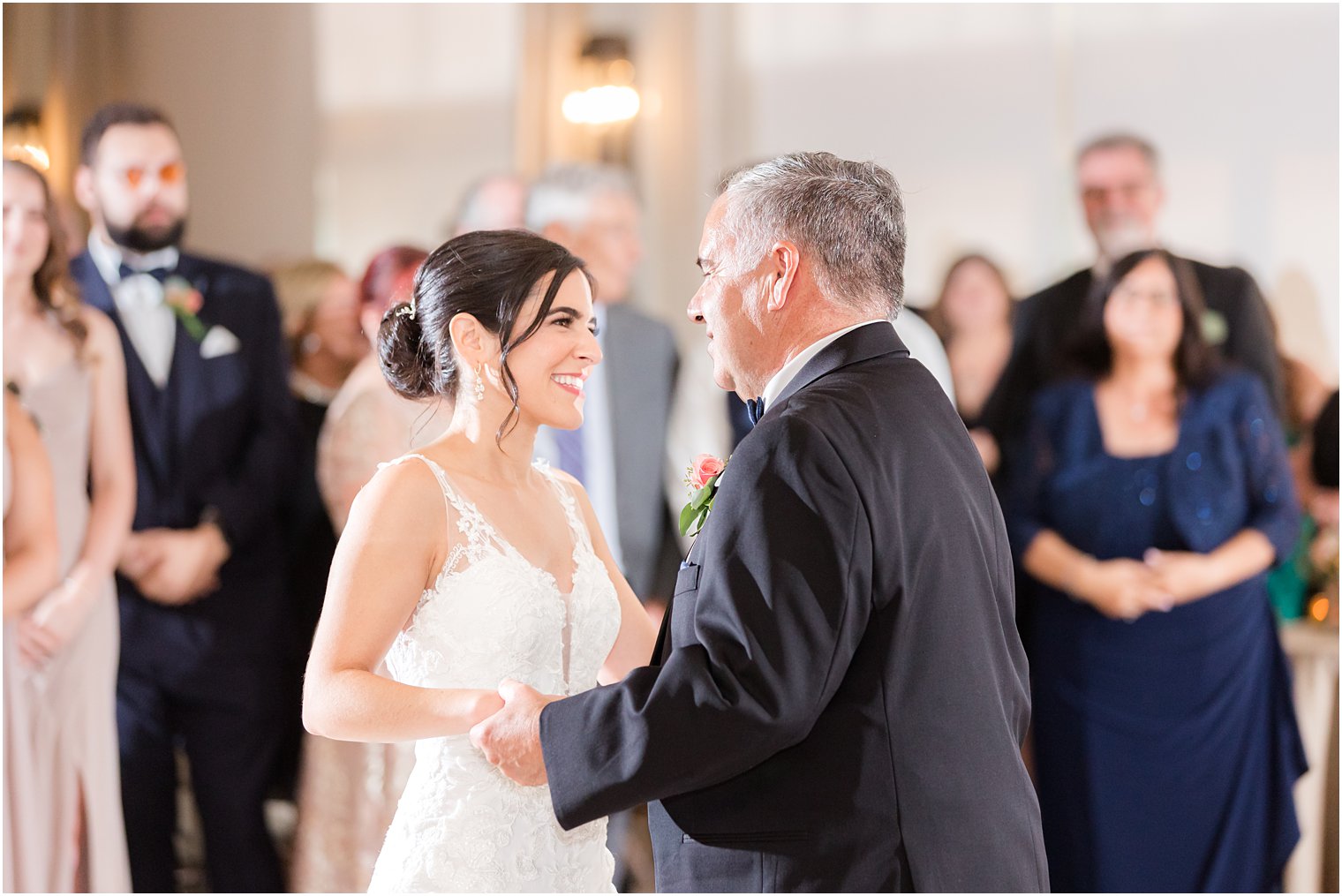 bride and father dance during Franklin Lakes NJ wedding reception