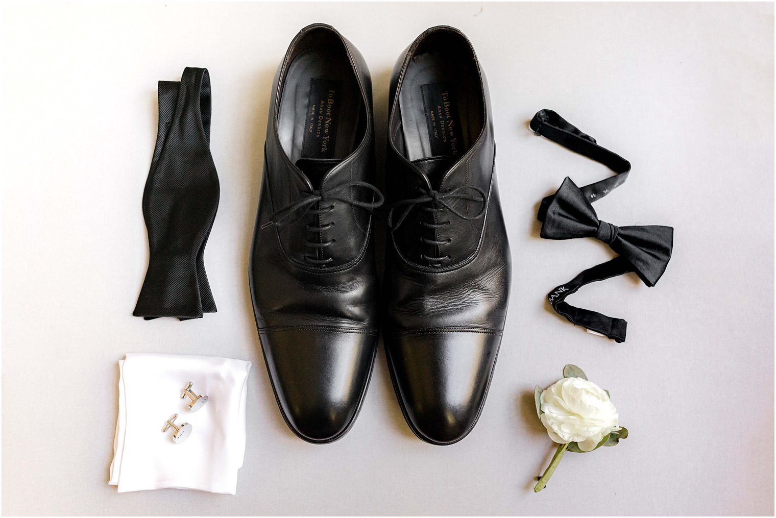 groom's classic black shoes for summer Indian Trail Club wedding
