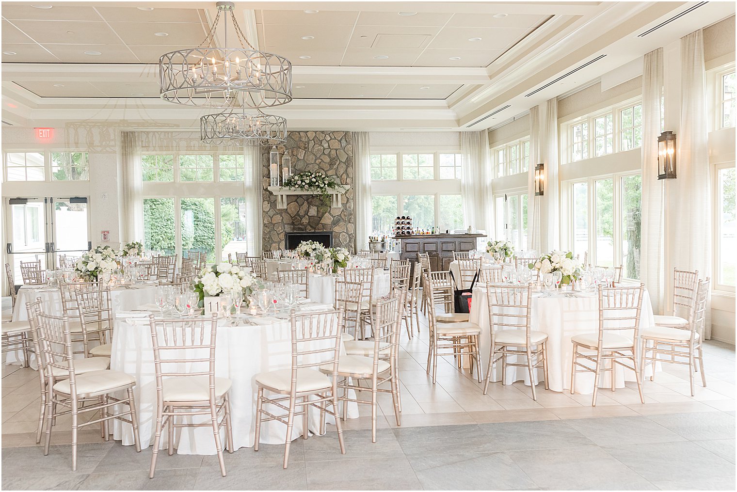 ivory details for Franklin Lakes, NJ wedding reception