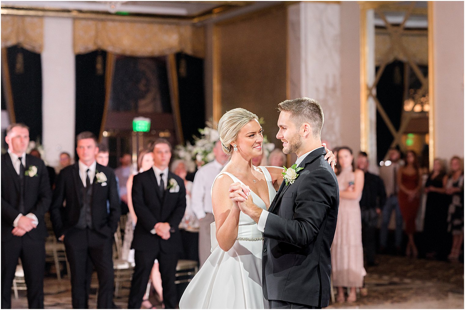 newlyweds dance during Shadowbrook NJ wedding reception