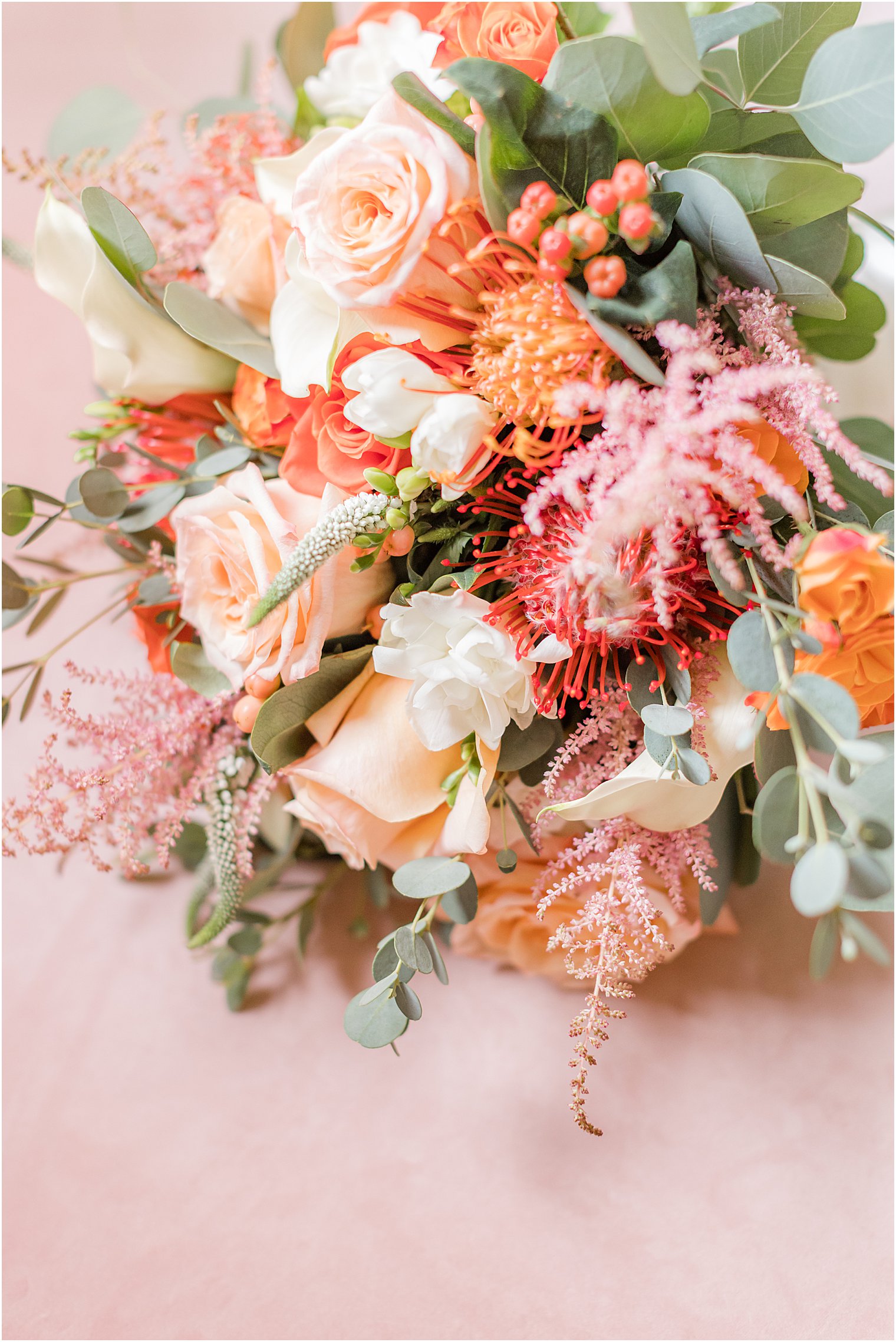 bright floral bouquet for summer wedding