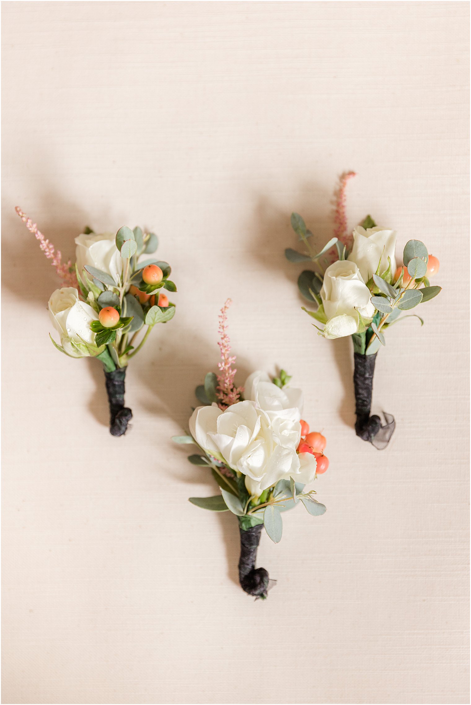 boutonnières for summer Mill Lakeside Manor wedding 