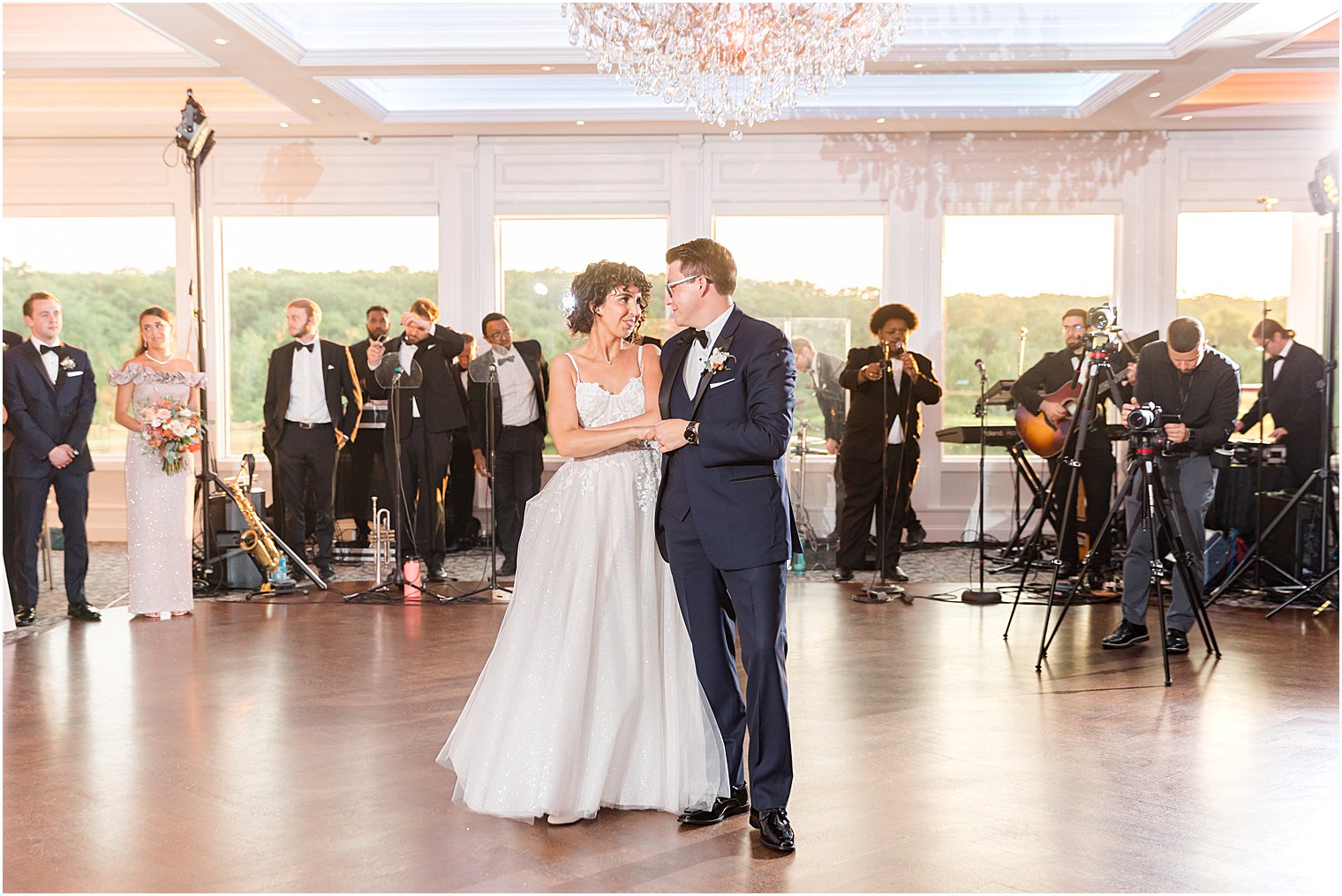 bride and groom dance during Spring Lake NJ wedding reception