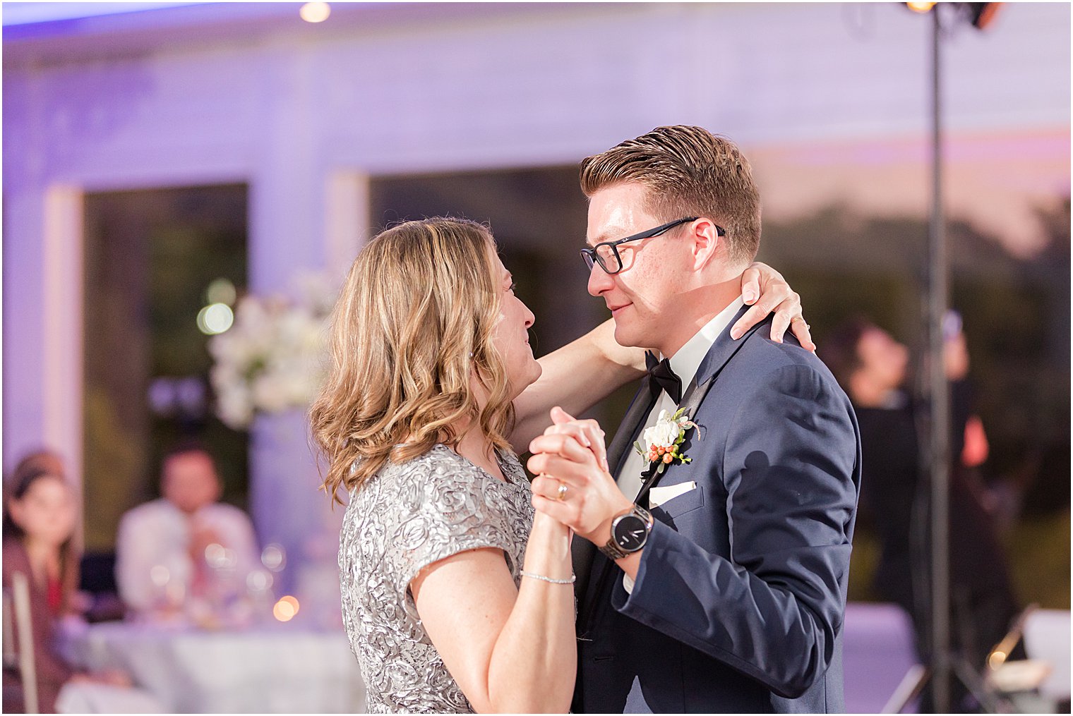groom and mother dance during Spring Lake NJ wedding reception