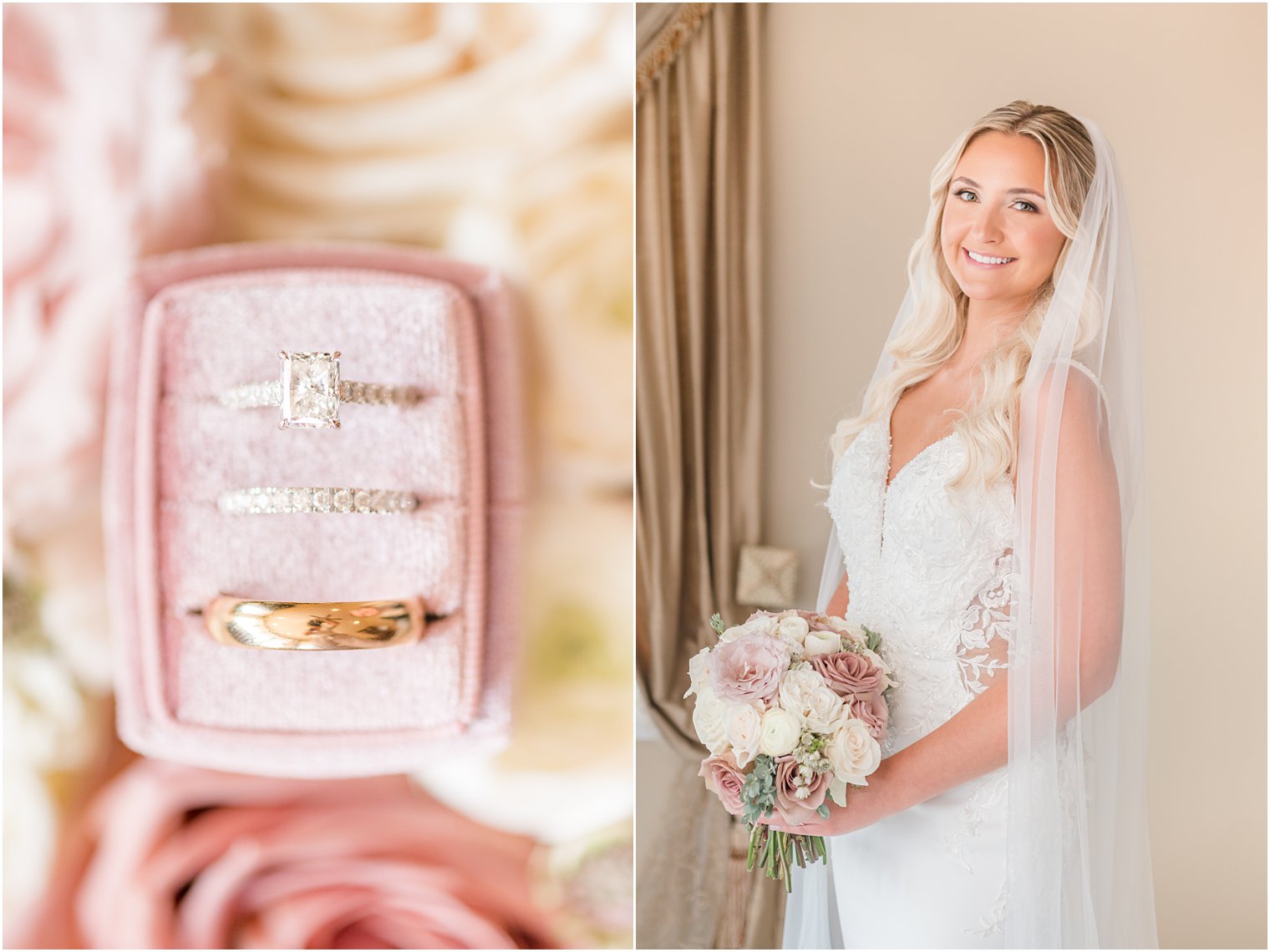 bride prepares for English Manor wedding