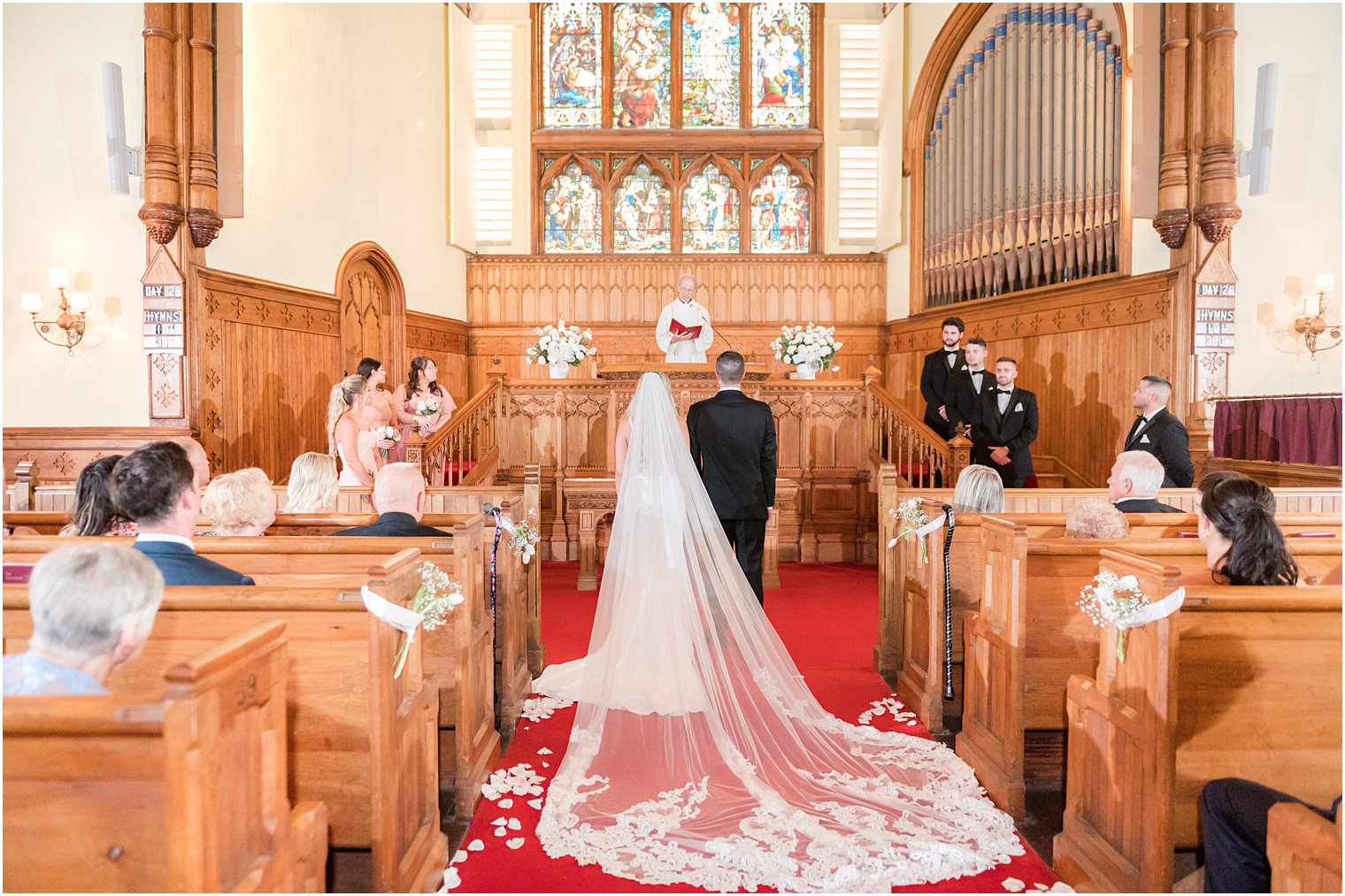 traditional church wedding in New Jersey for bride and groom