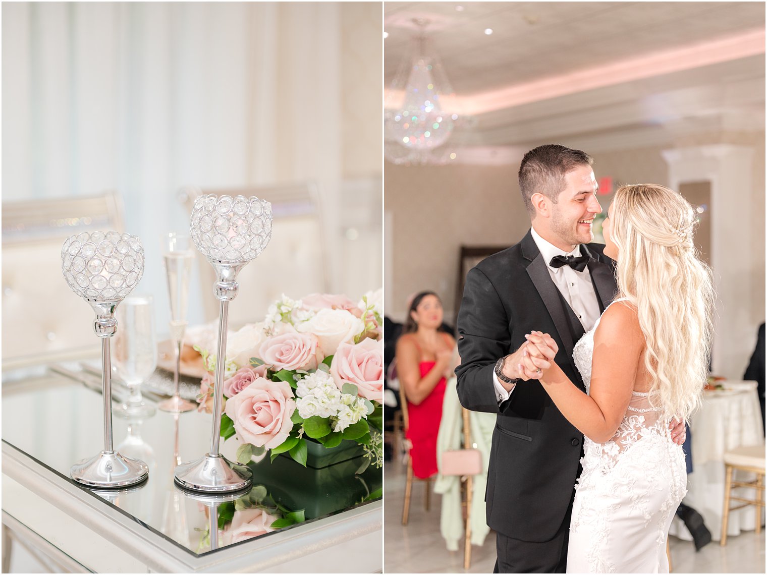 bride and groom dance during The English Manor wedding reception