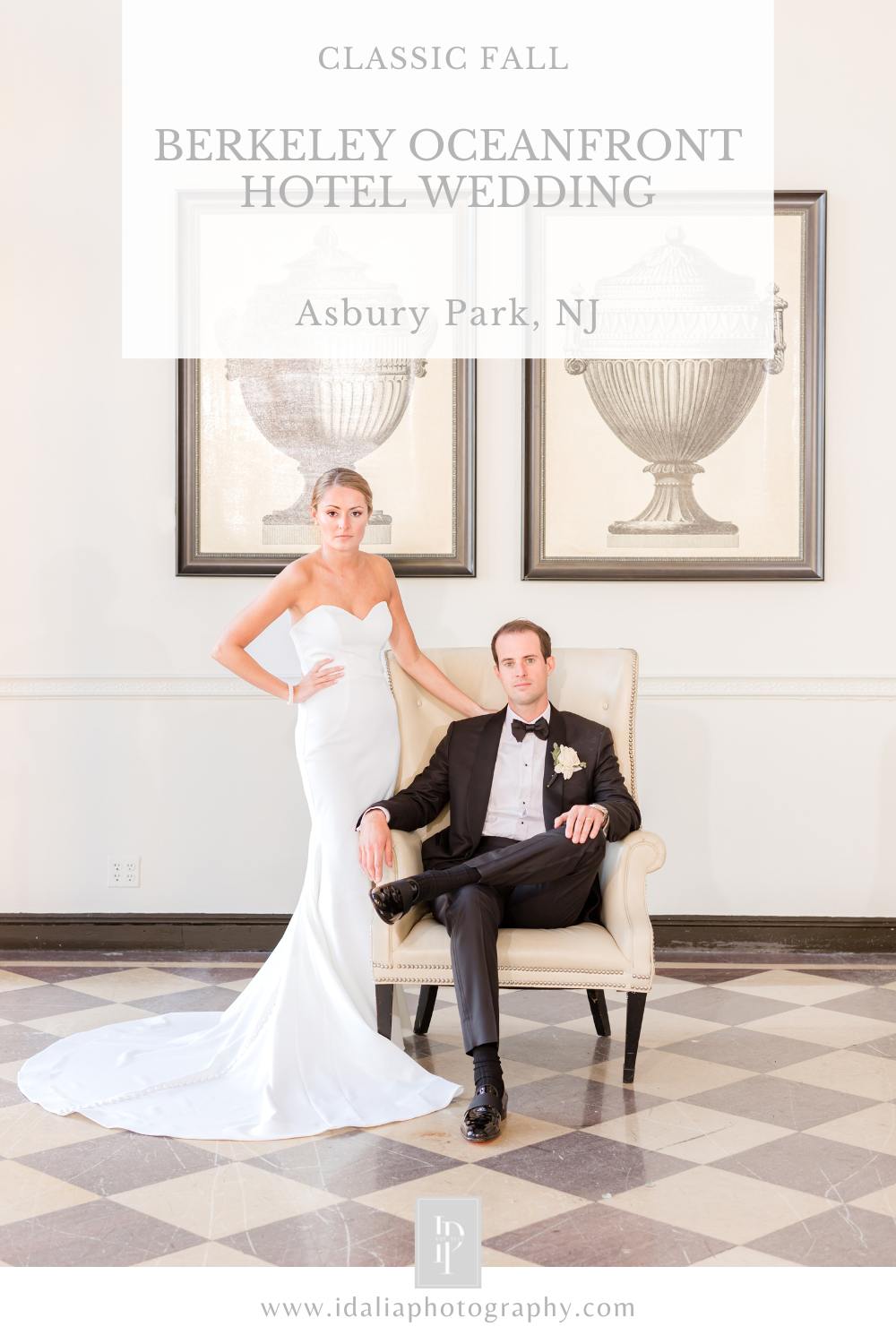 The Berkeley Oceanfront Hotel wedding in the fall with gold and ivory details photographed by NJ wedding photographer Idalia Photography