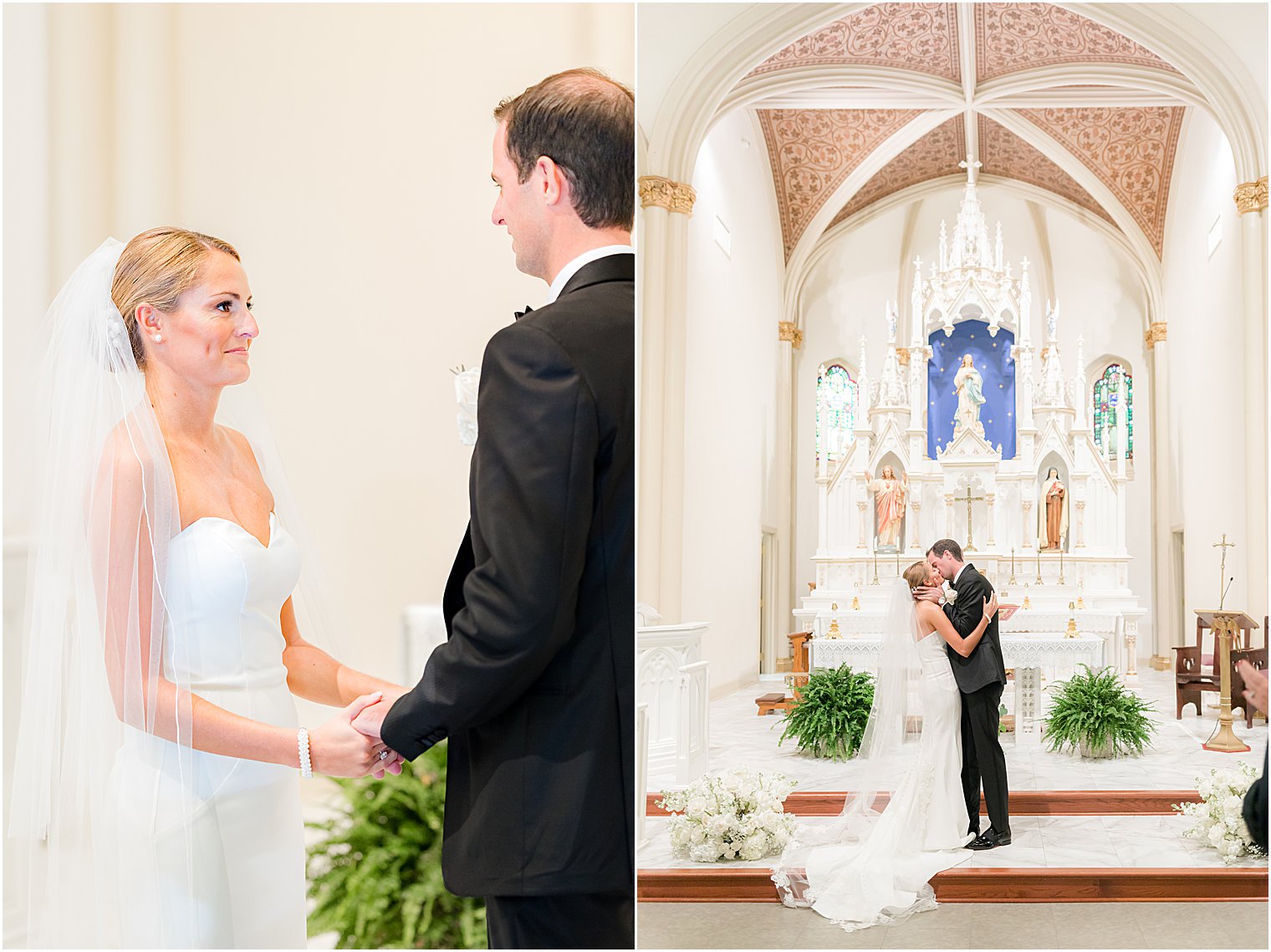 traditional church wedding at St. Mary's Catholic Church