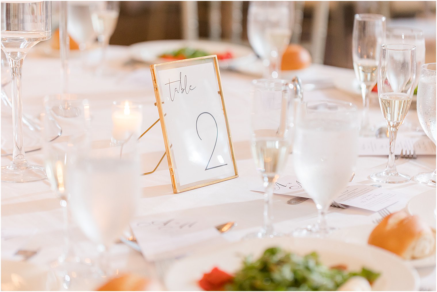 table numbers for fall wedding reception at the Berkeley Oceanfront Hotel