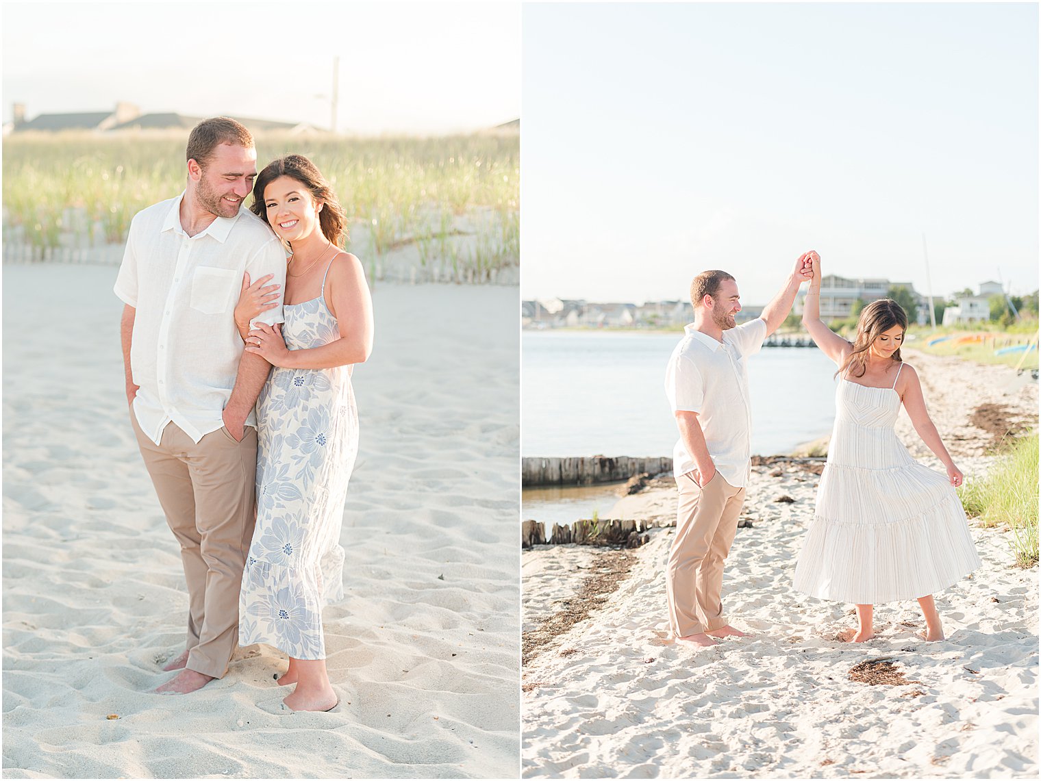 couple dances on Lavallette Beach