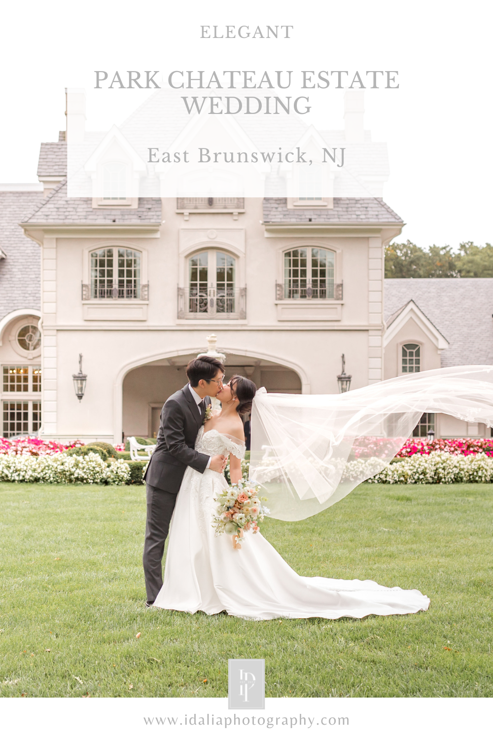 Fall Park Chateau Estate Wedding with elegant Chinese and Korean details photographed by NJ wedding photographer Idalia Photography