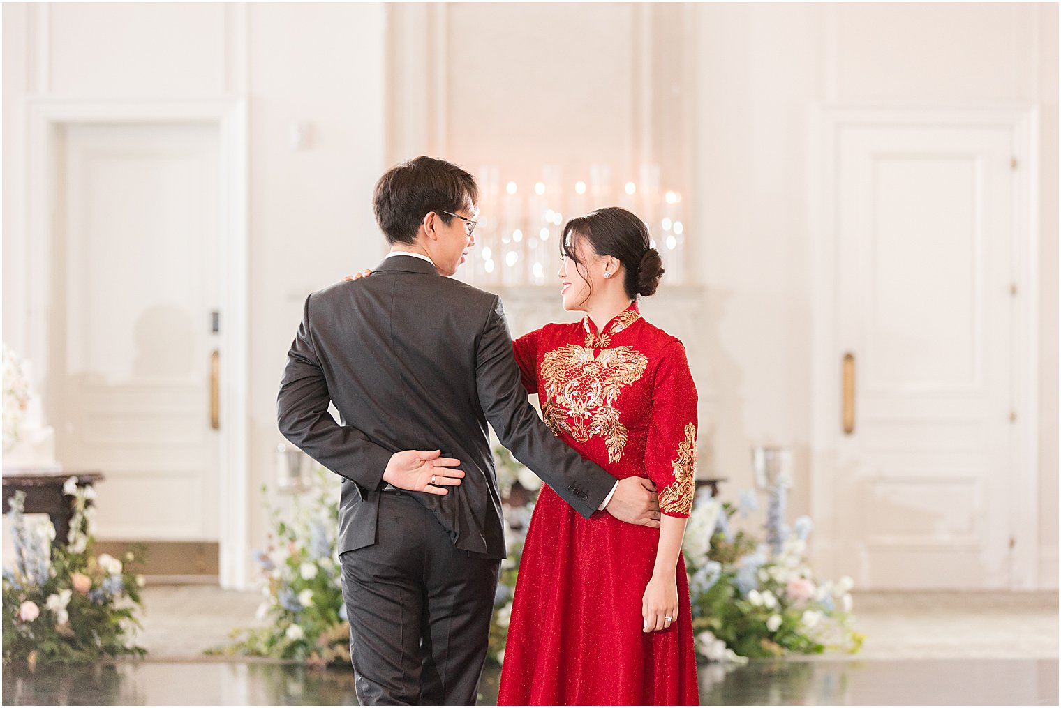 bride and groom dance in Park Chateau Estate in New Jersey