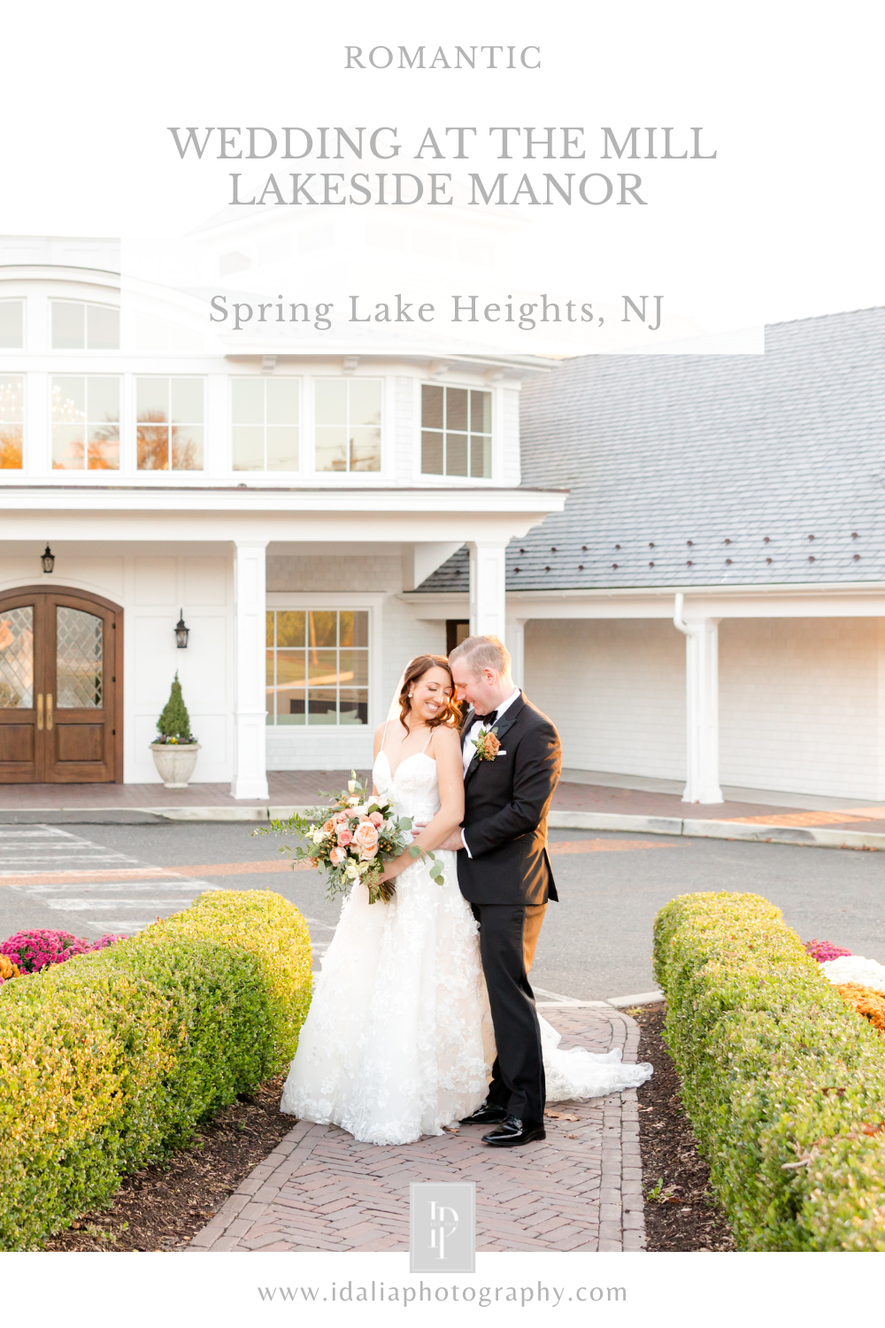 Quintessential shore wedding in the fall at the Mill Lakeside Manor in Spring Lake Heights, NJ photographed by Idalia Photogrpahy