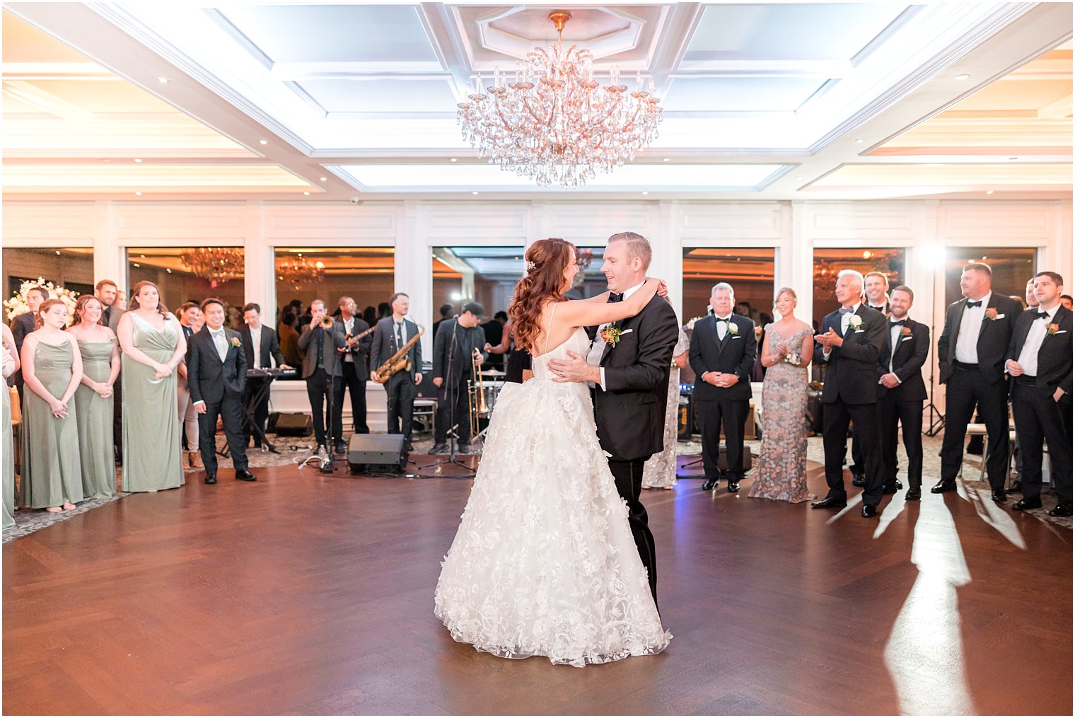 bride and groom have first dance at The Mill Lakeside Manor 