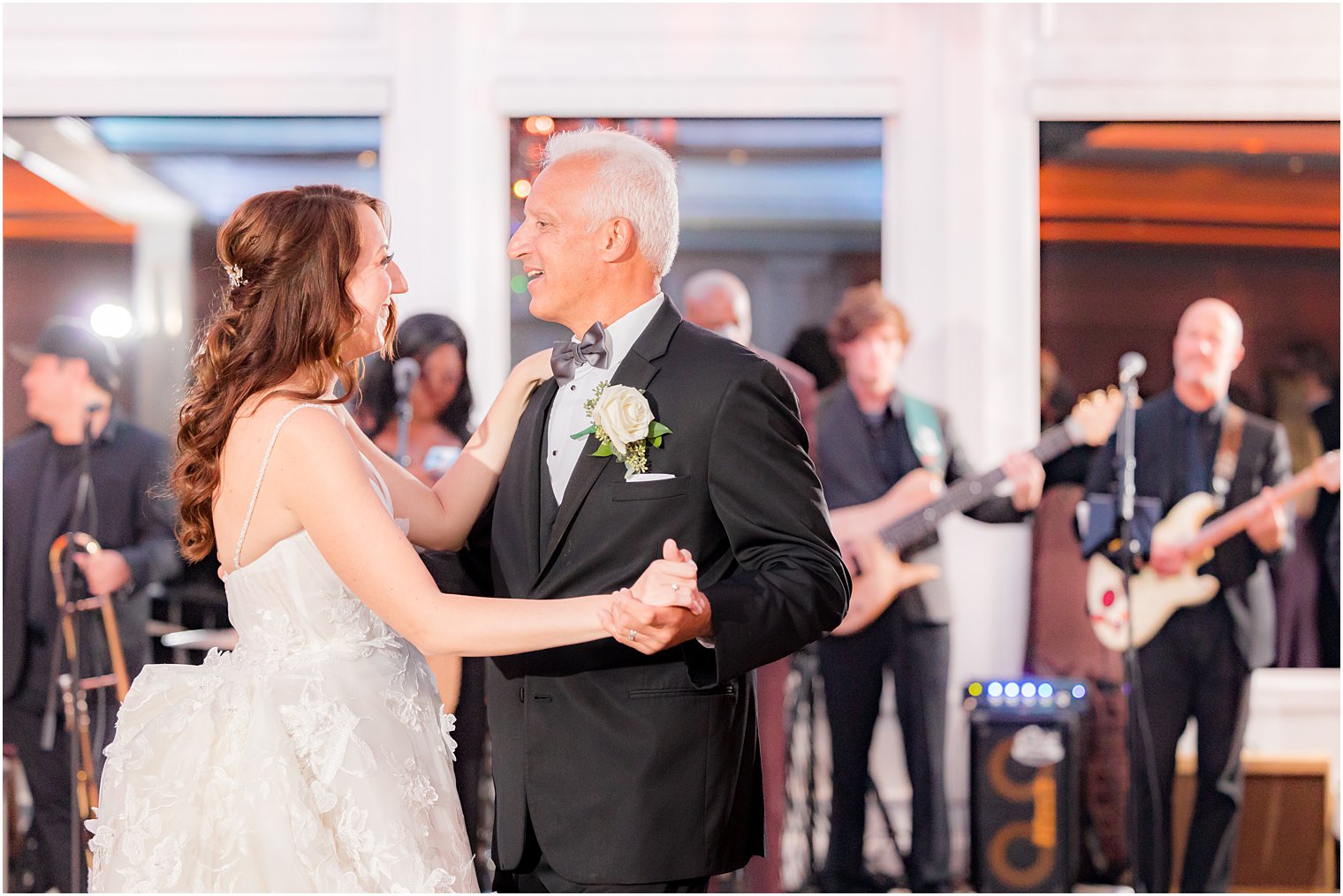 bride dances with father during NJ wedding reception 