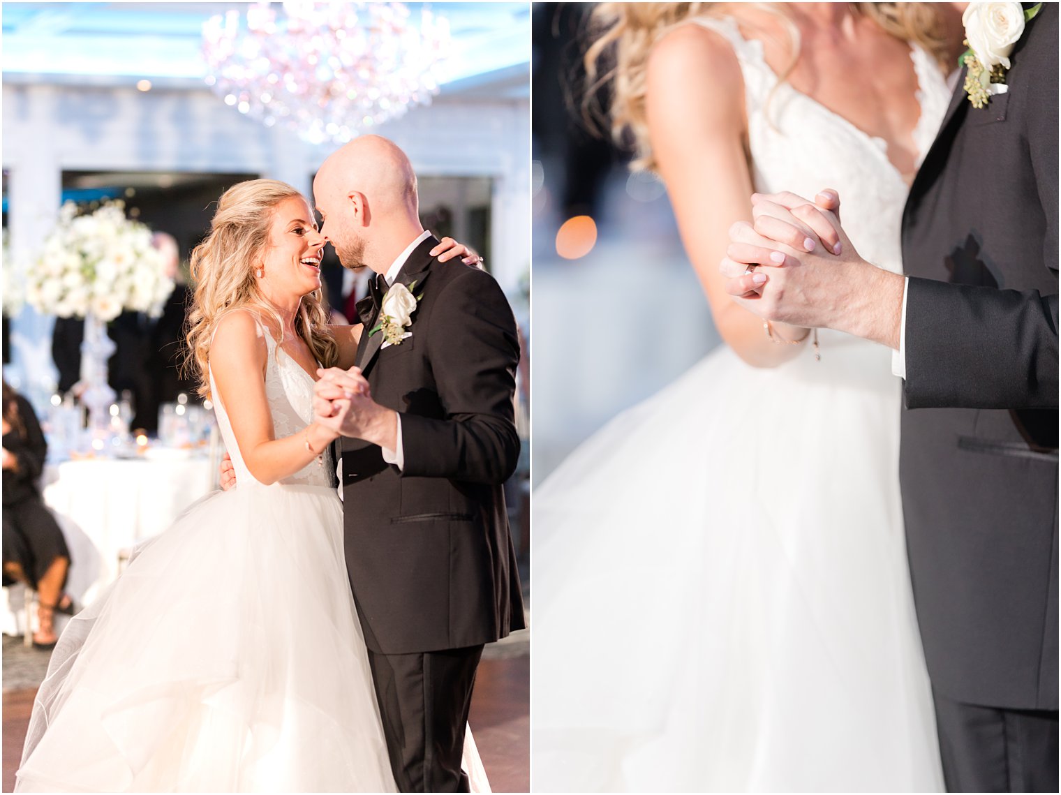 bride and groom have first dance 