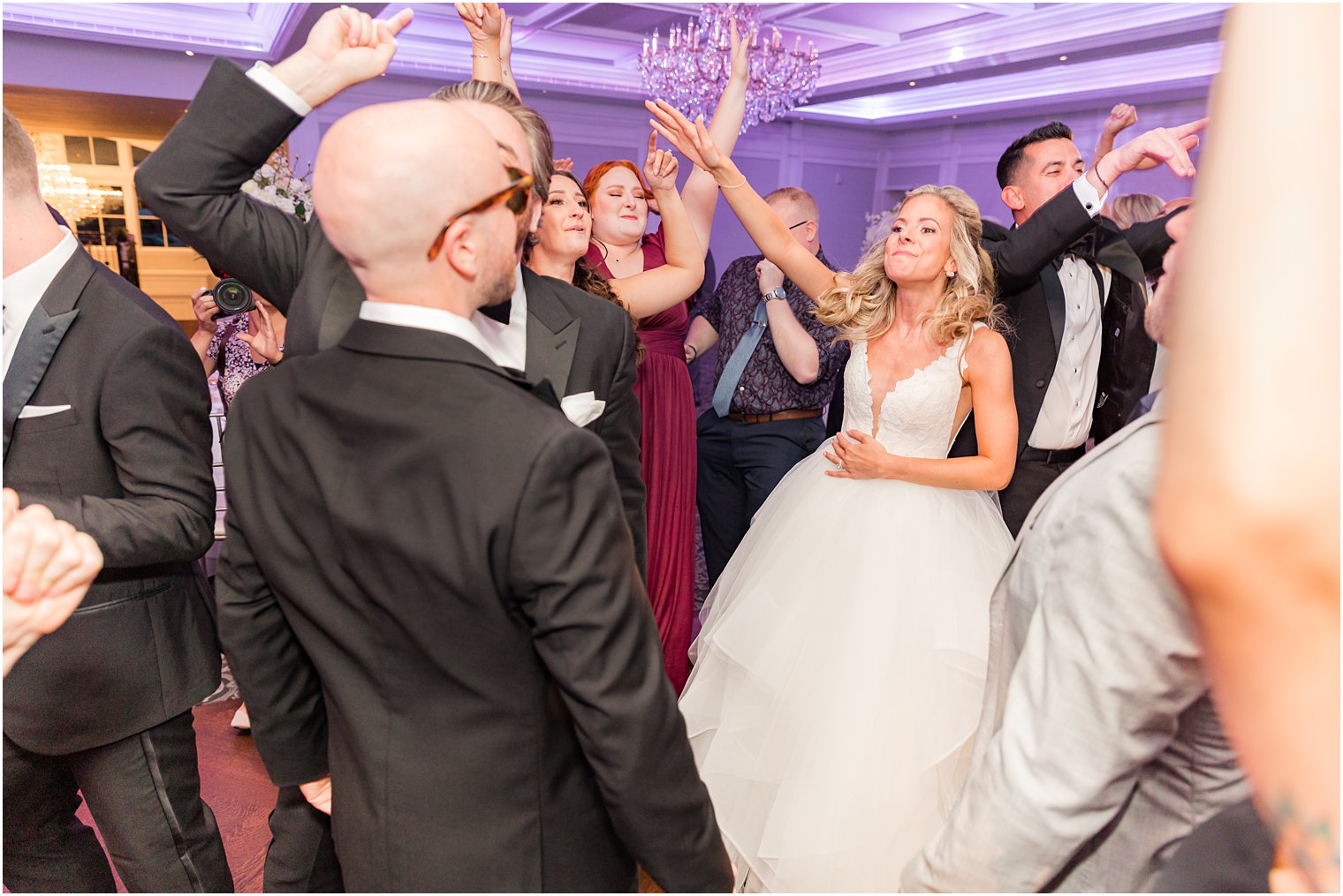 bride and groom dance during NJ wedding reception 