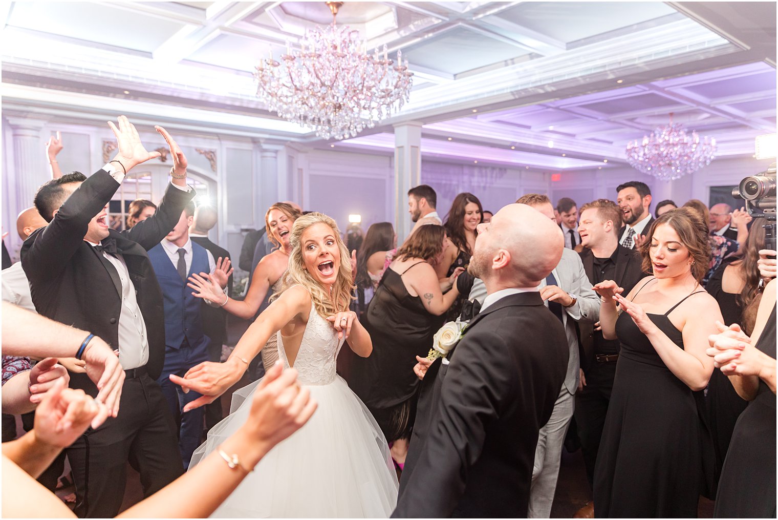 bride dances with husband at NJ wedding reception 