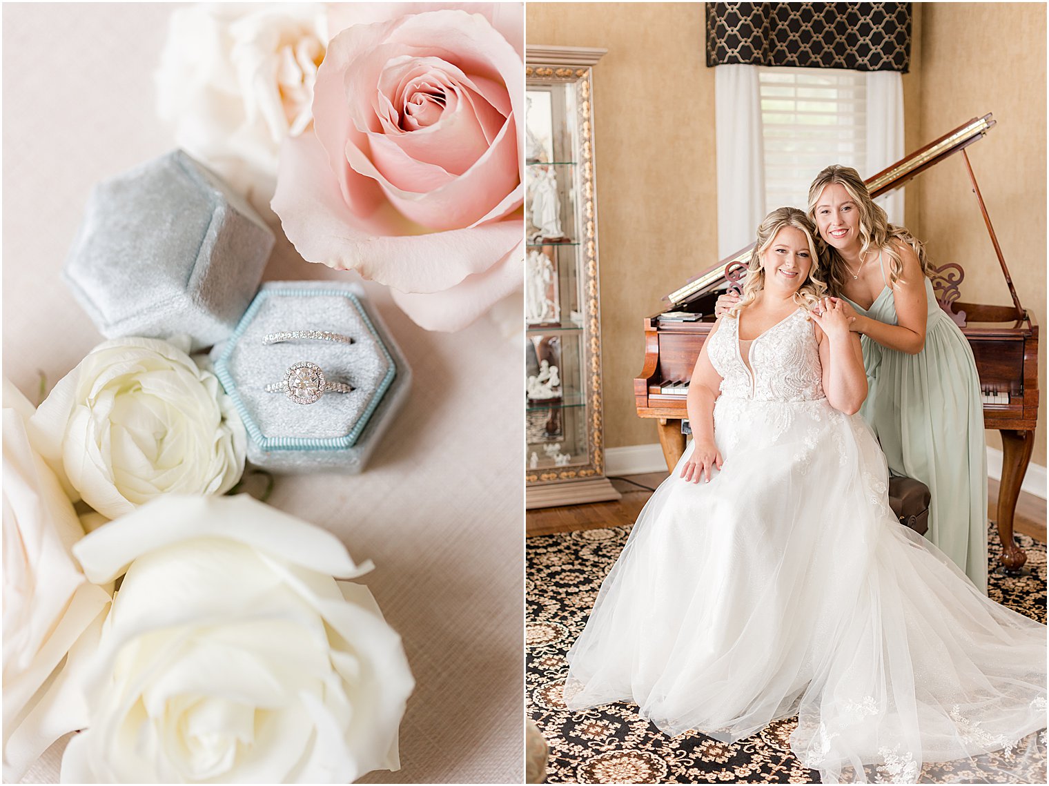 bride prepares for wedding day in childhood home