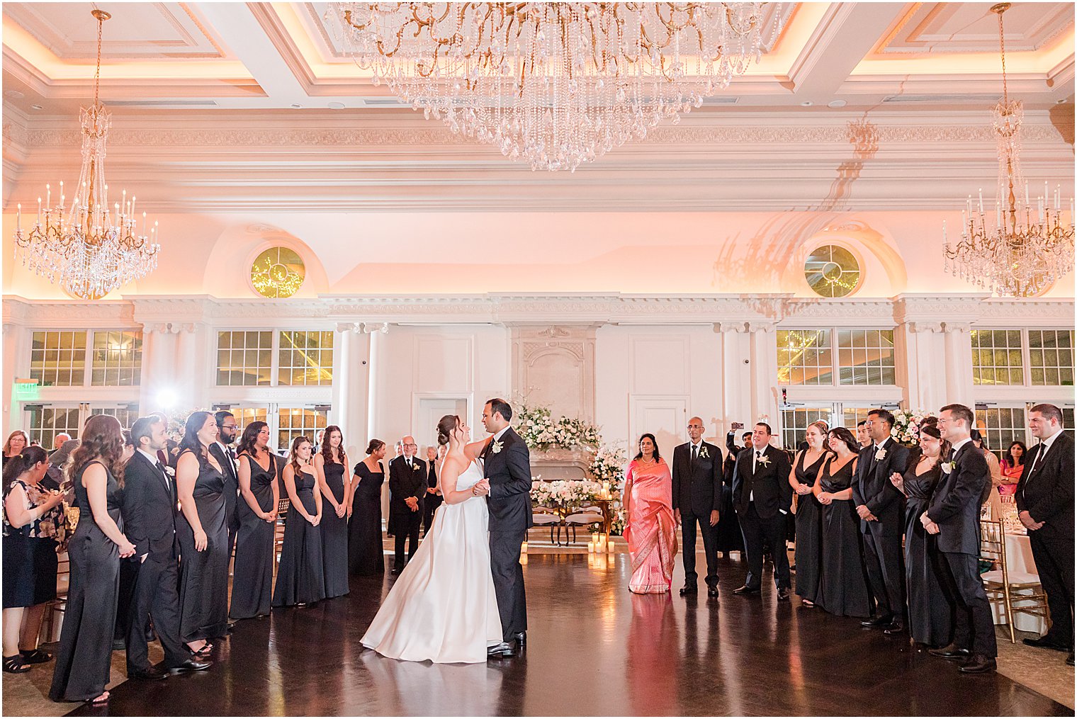 bride and groom have first dance at Park Chateau Estate