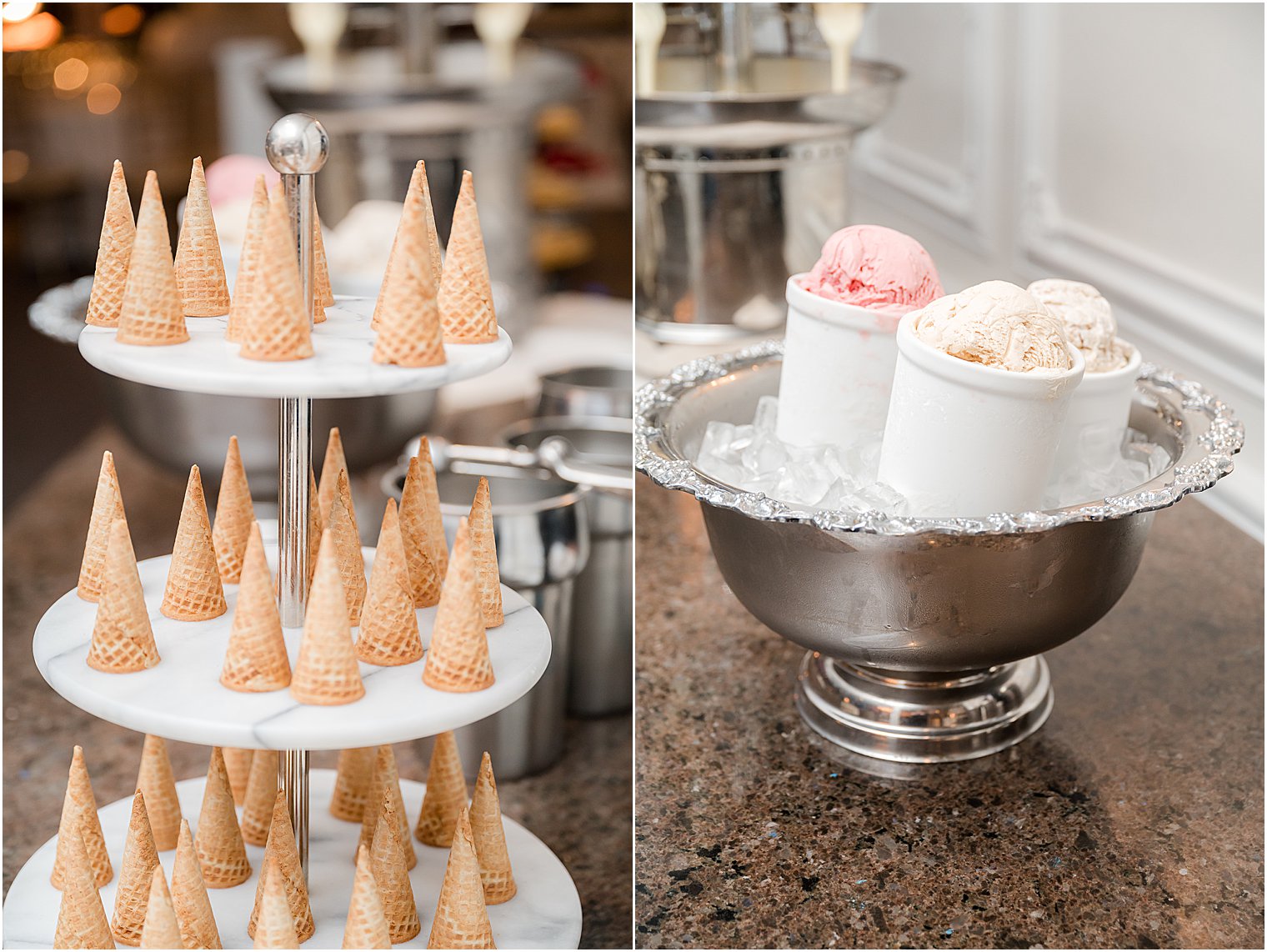 ice cream station for NJ wedding reception 