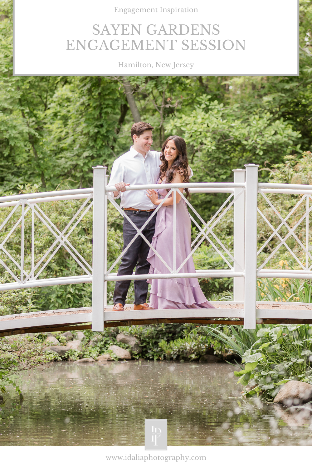 Sayen Gardens Engagement Session in the Spring in Hamilton NJ with Idalia Photography, NJ wedding photographer