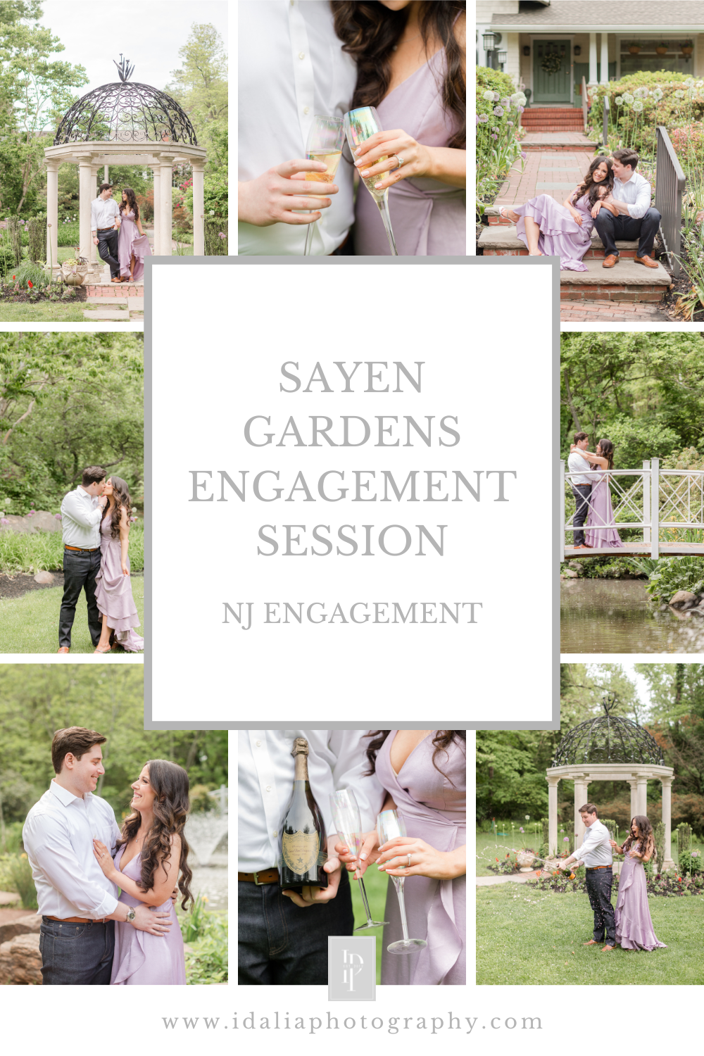 Sayen Gardens Engagement Session in the Spring in Hamilton NJ with Idalia Photography, NJ wedding photographer