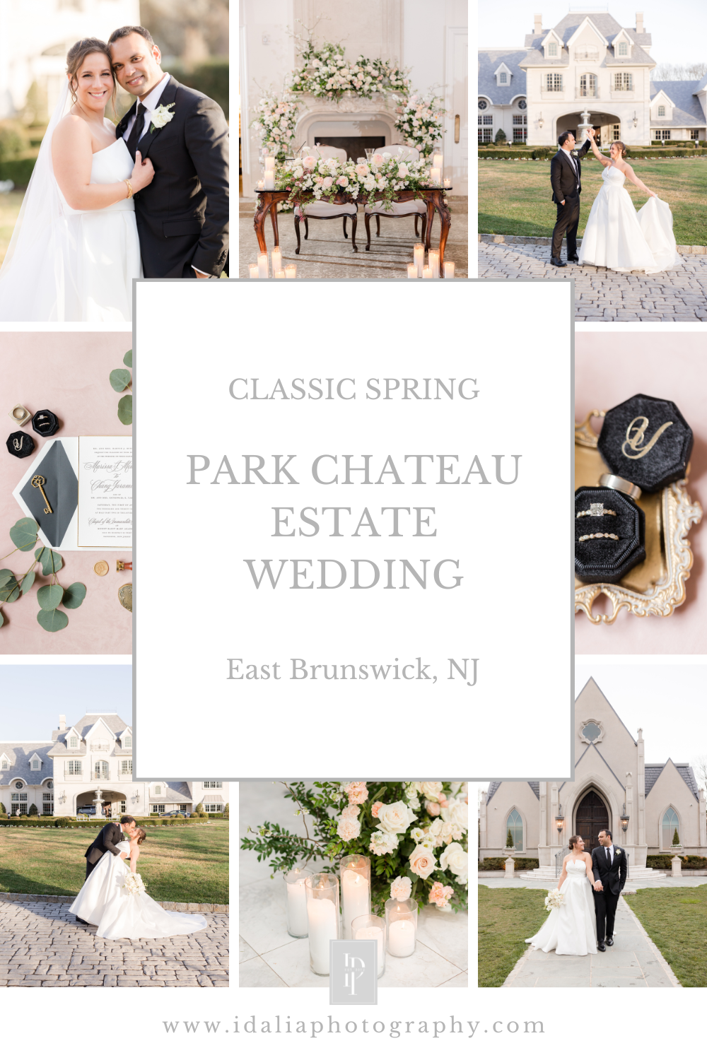 Spring Wedding at Park Chateau Estate with ceremony at Immaculate Conception Chapel with Idalia Photography, NJ wedding photographer