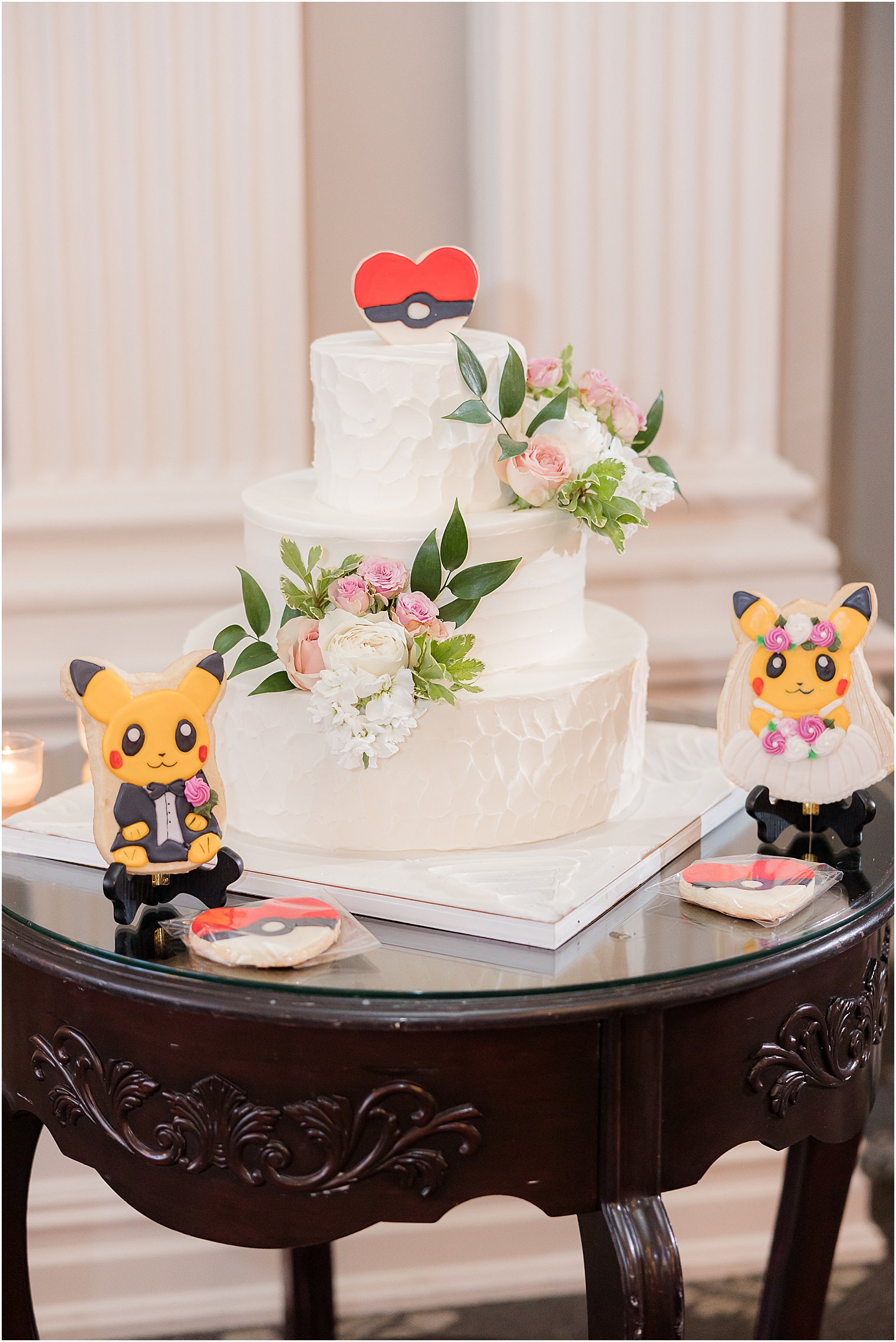 wedding cake with pokemon accents