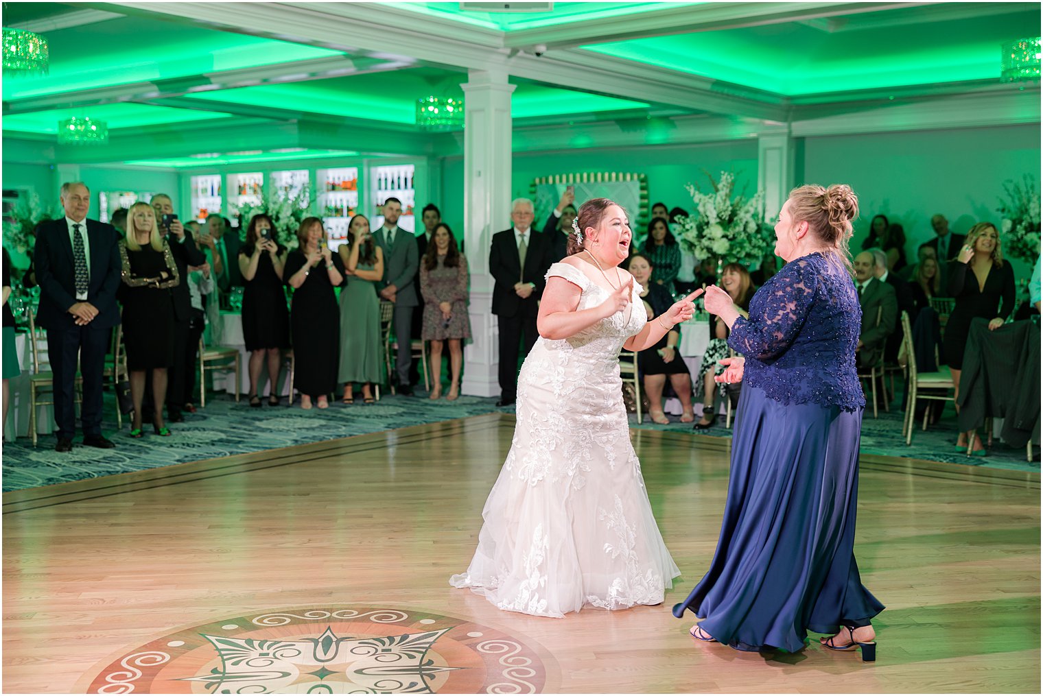 mother and bride dance at Crystal Point Yacht Club