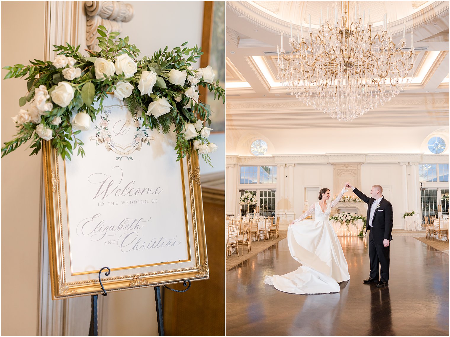 welcome sign for reception at Park Chateau Estate