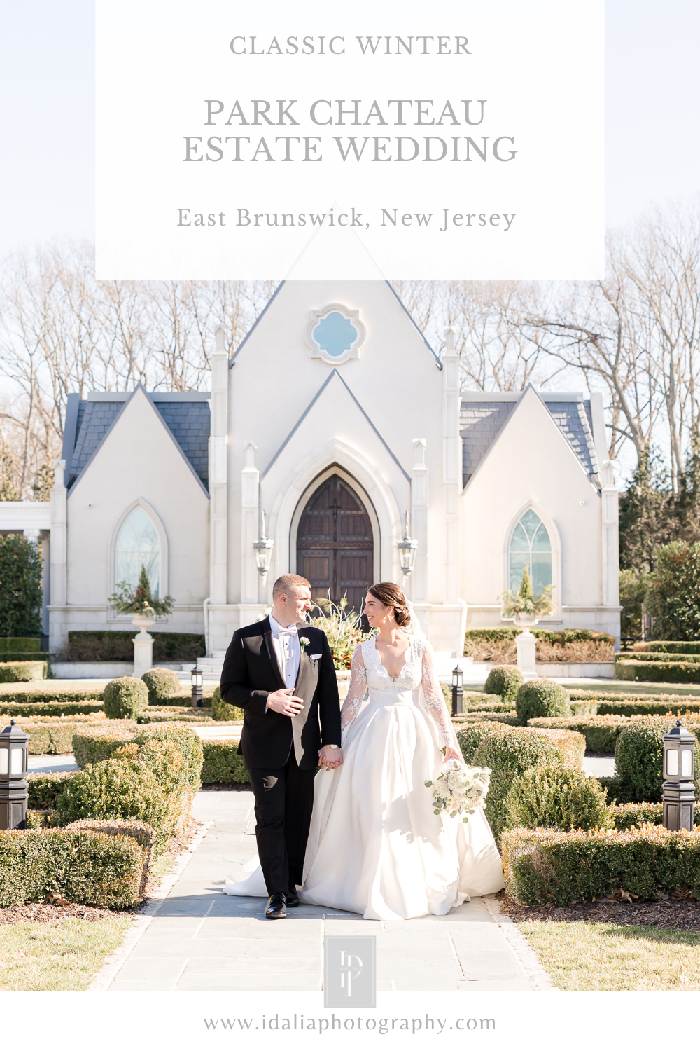 Winter Wedding at Park Chateau Estate with classic details photographed by New Jersey wedding photographer Idalia Photography