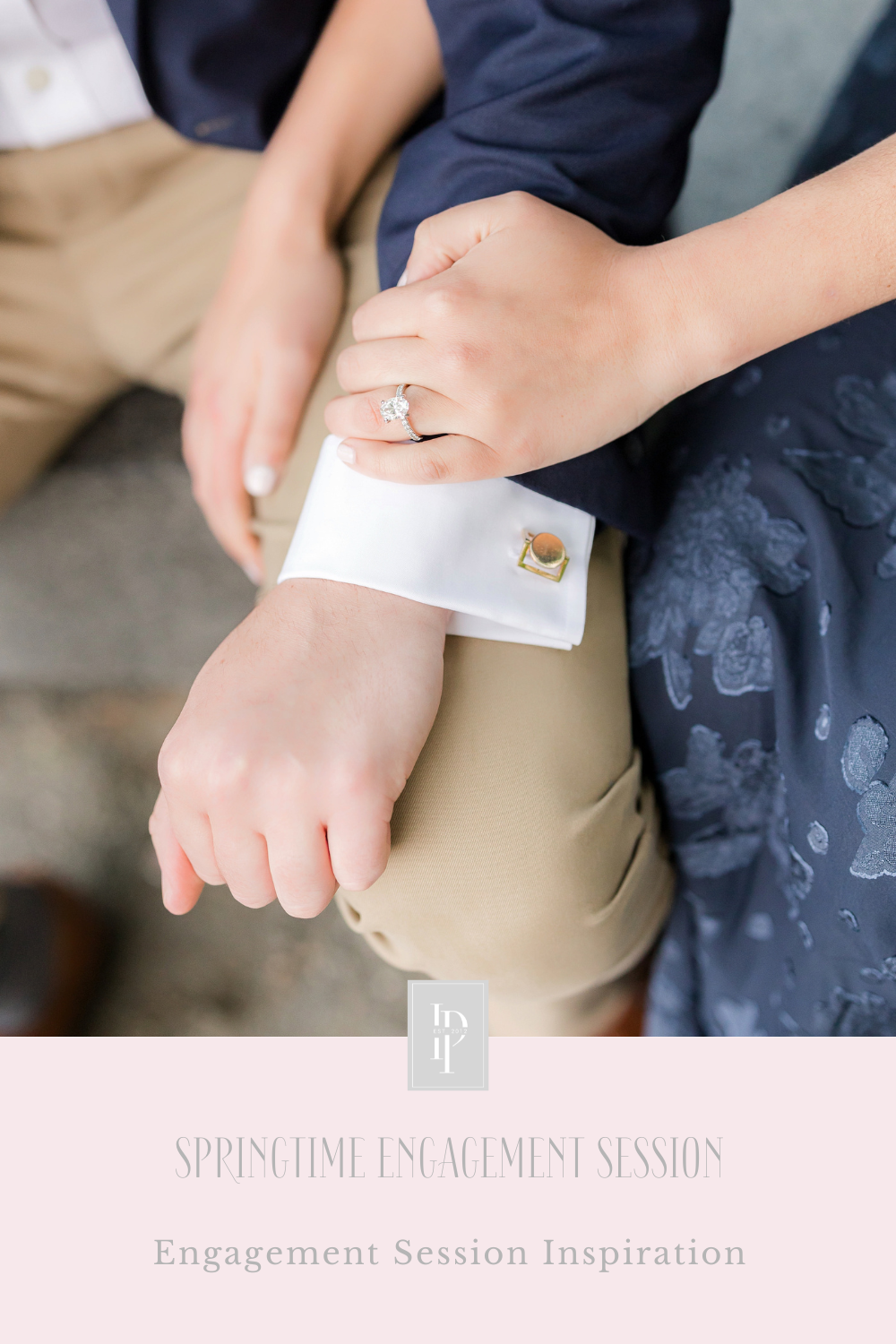 Springtime Hoboken engagement session at park with NYC skyline views photographed by NJ wedding photographer Idalia Photography