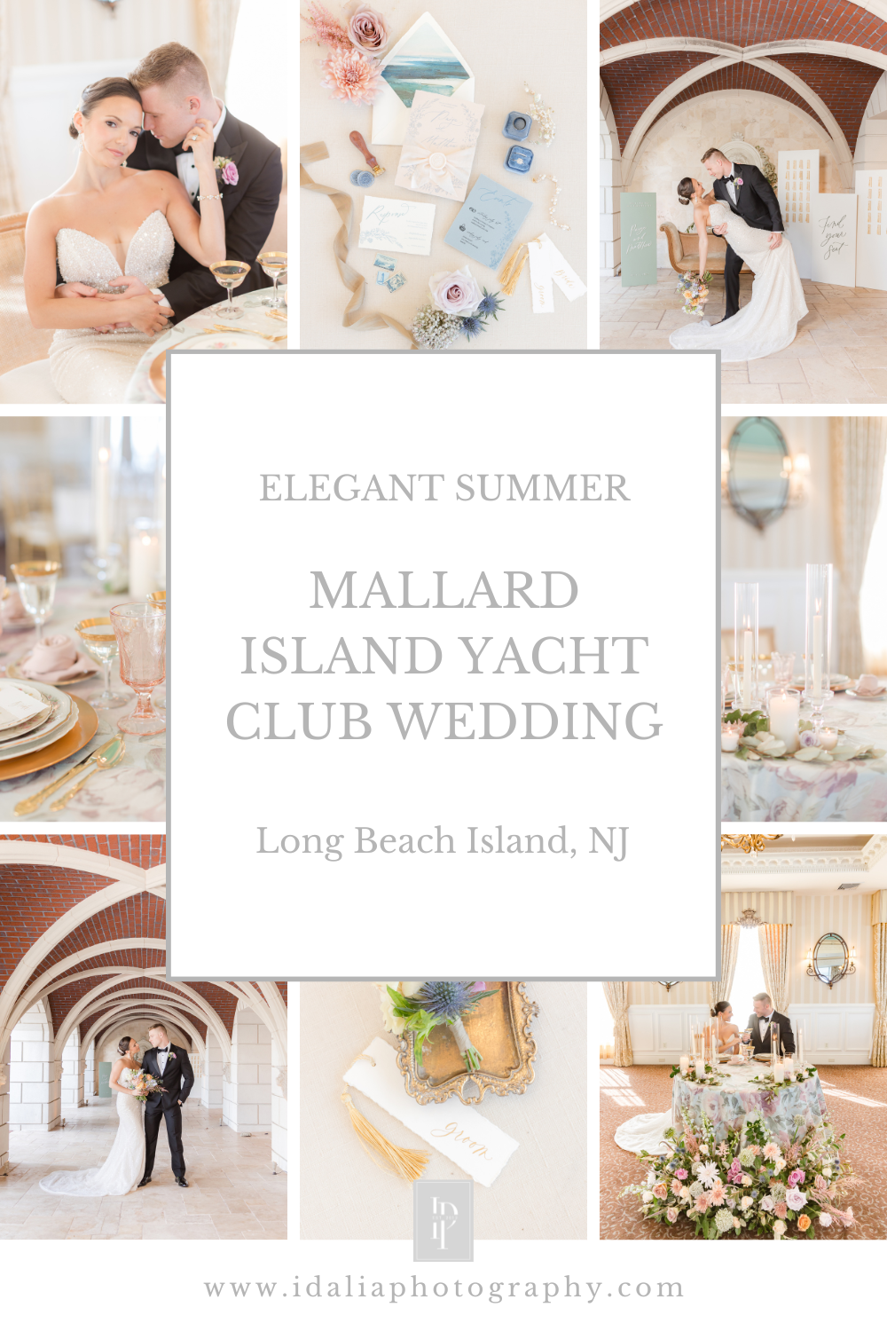 Mallard Island Yacht Club Wedding feature published in Bay Magazine photographed by Idalia Photography, LBI wedding photographer