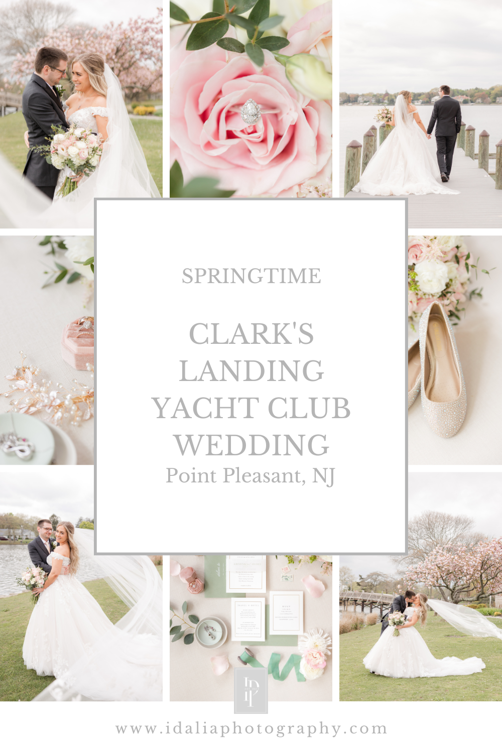 Clark's Landing Yacht Club Wedding in the spring photographed by New Jersey wedding photographer Idalia Photography