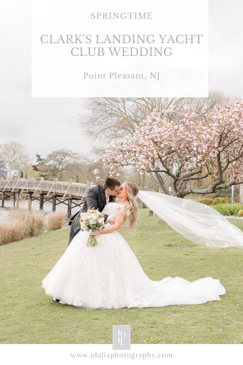 Clark's Landing Yacht Club Wedding in the spring photographed by New Jersey wedding photographer Idalia Photography