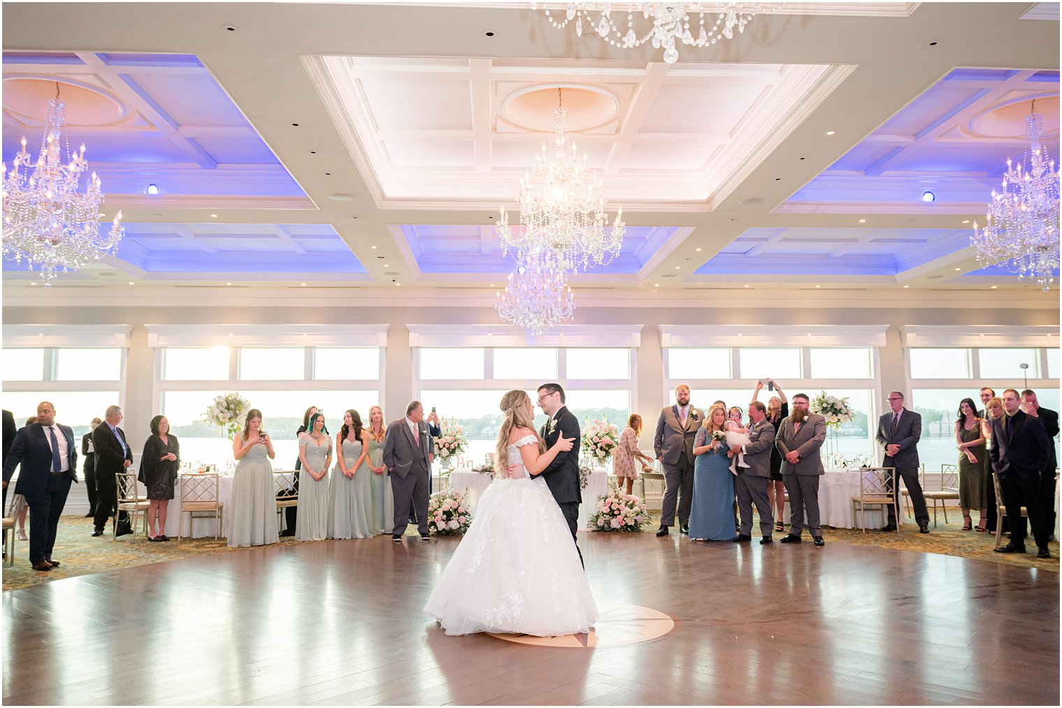 bride and groom dance during NJ wedding reception