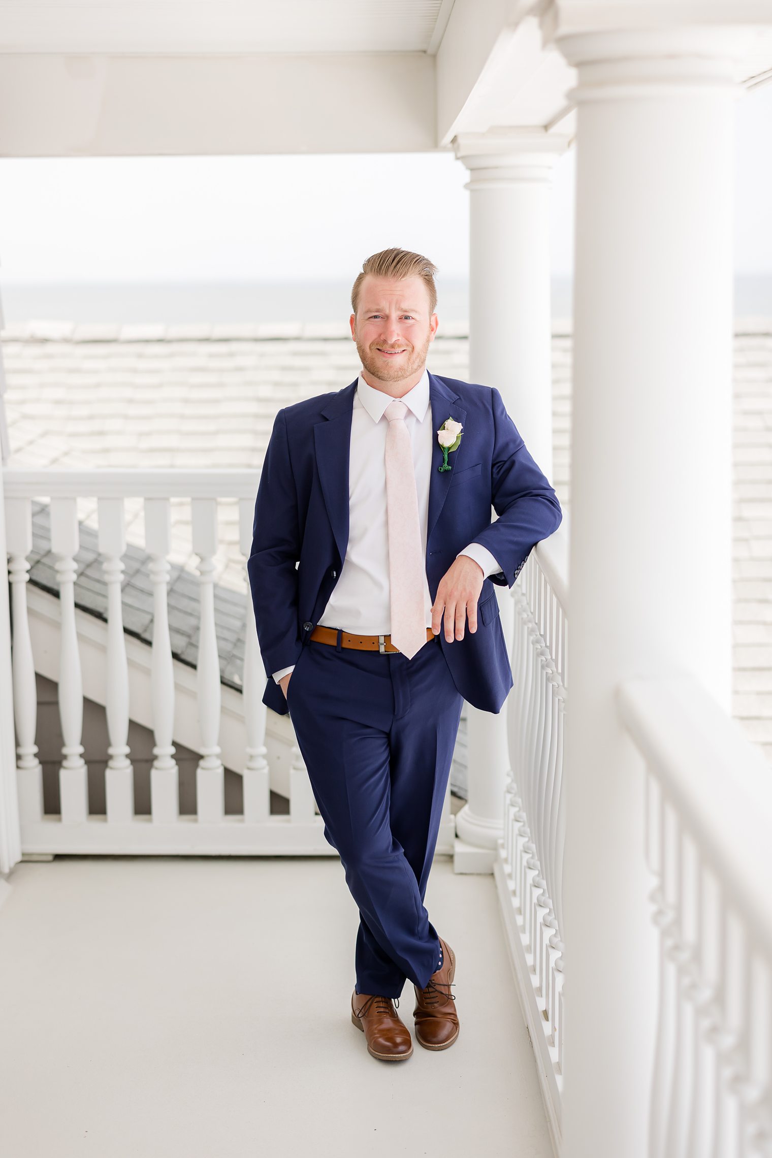 Groom ready to see his future wife at Bonnet Island Estate