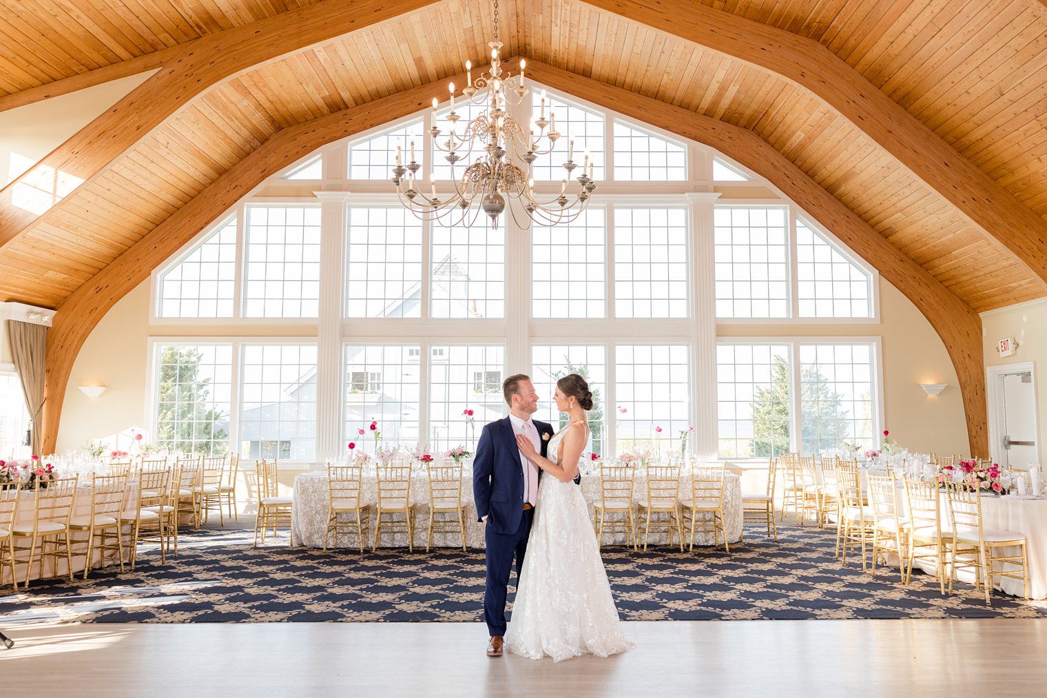 Mr and Mrs looking in love at Bonnet Island Estate