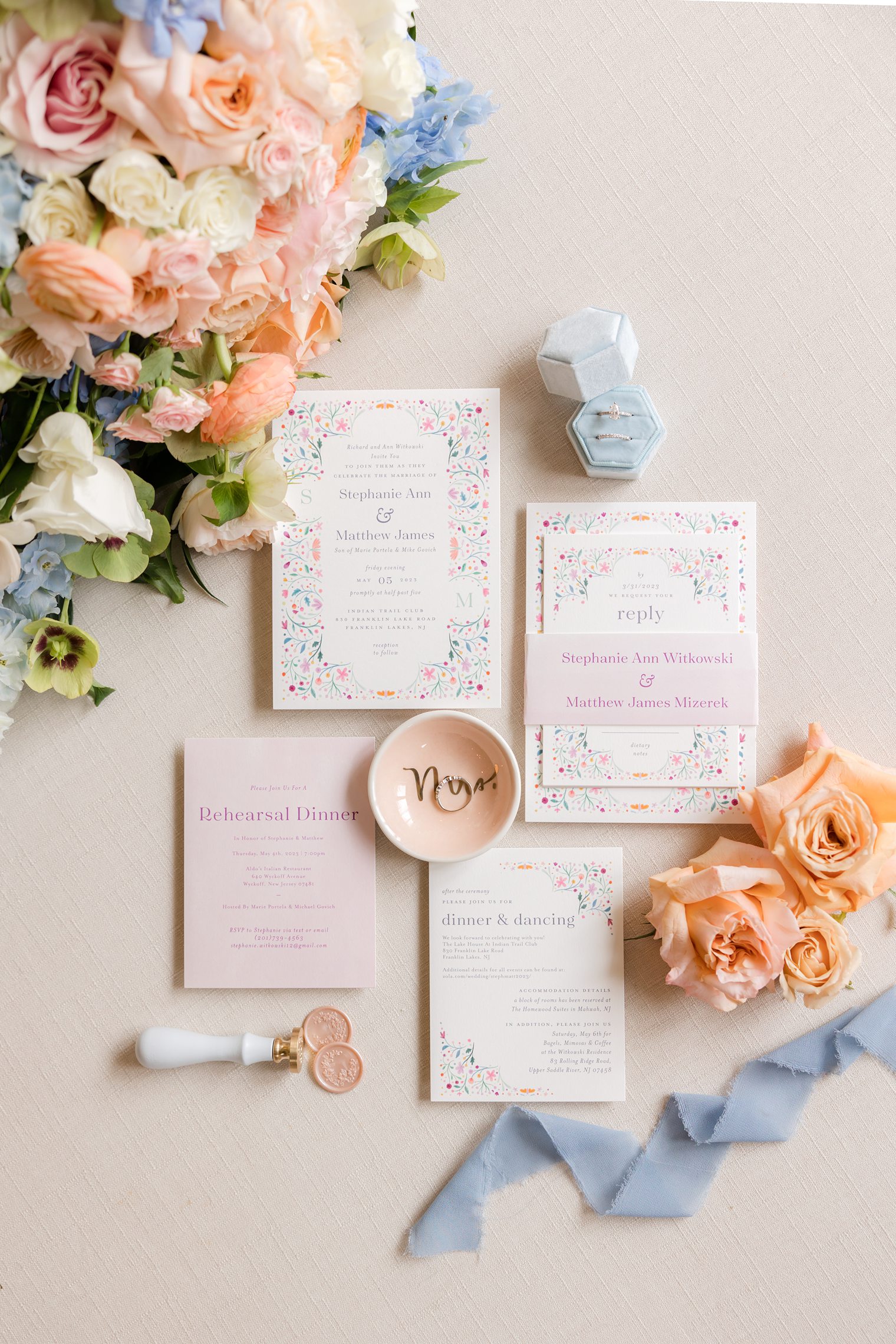 Wedding invitations and details