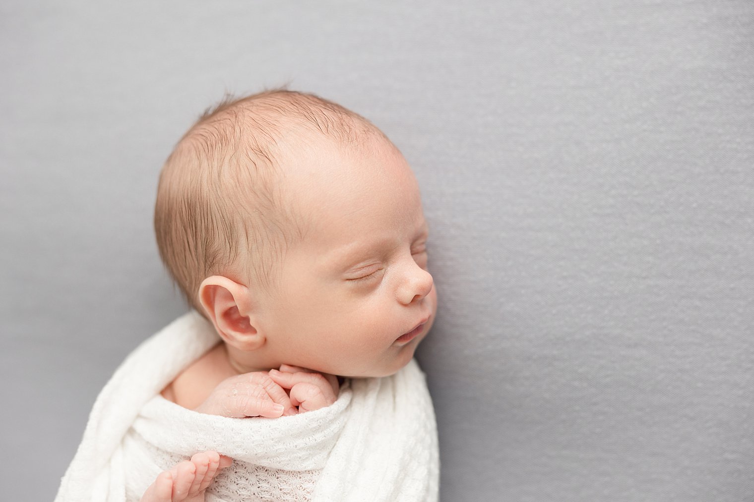 newborn boy's profile by Point Pleasant NJ Newborn Photographer