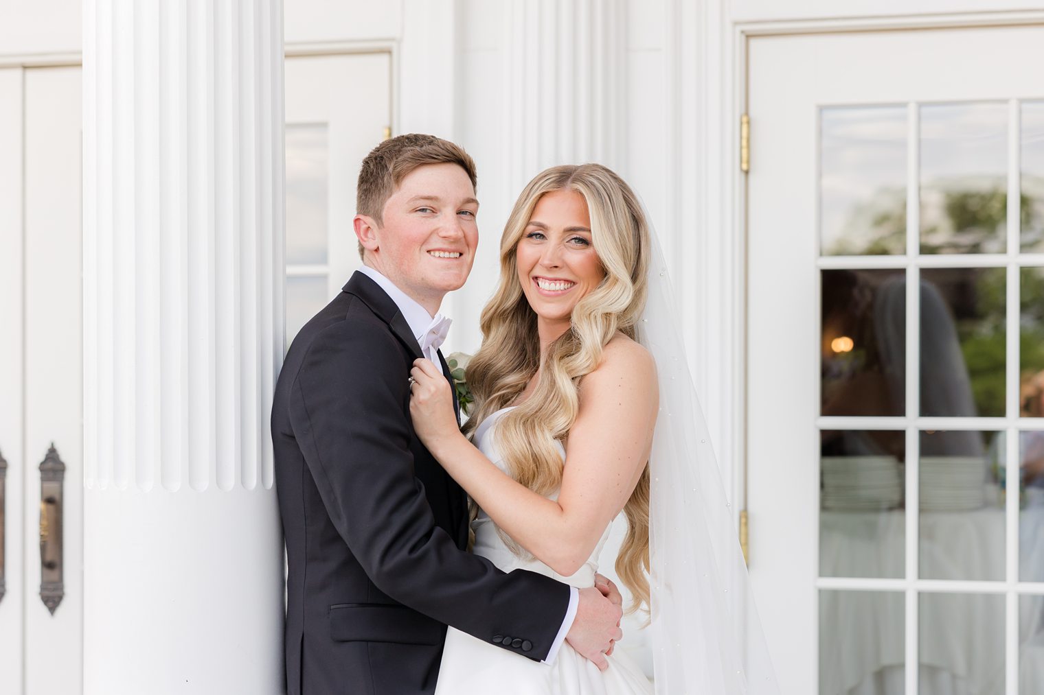 smiling couple, making memories on their wedding day at Park Savoy Estate