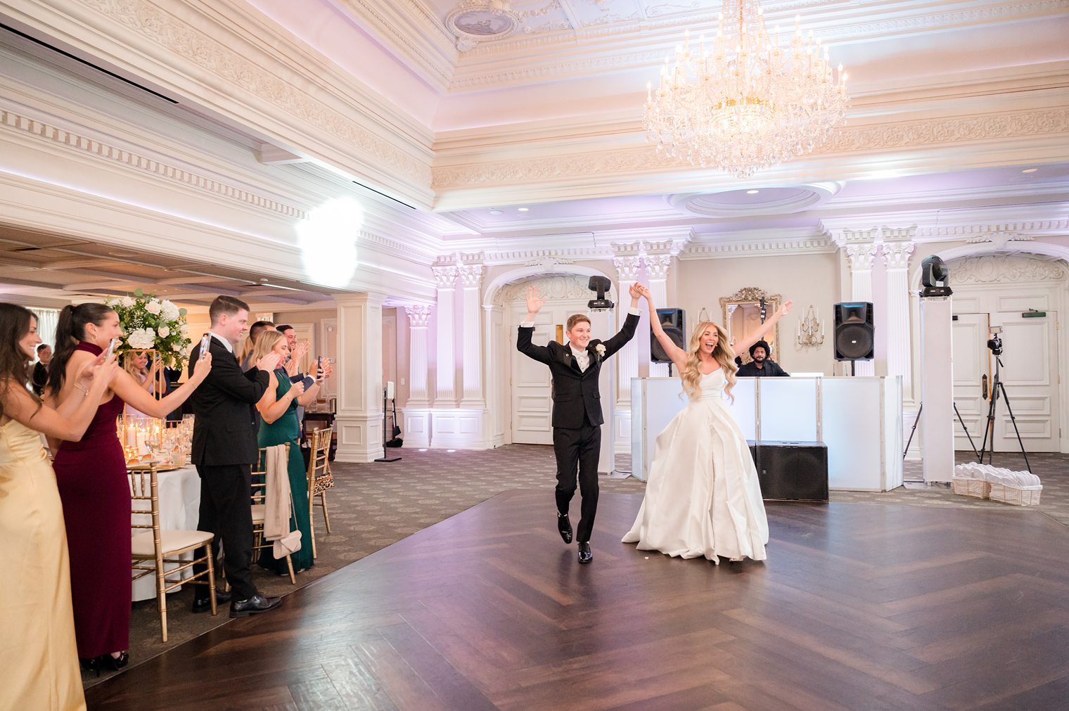 Husband and Wife making their entrance 