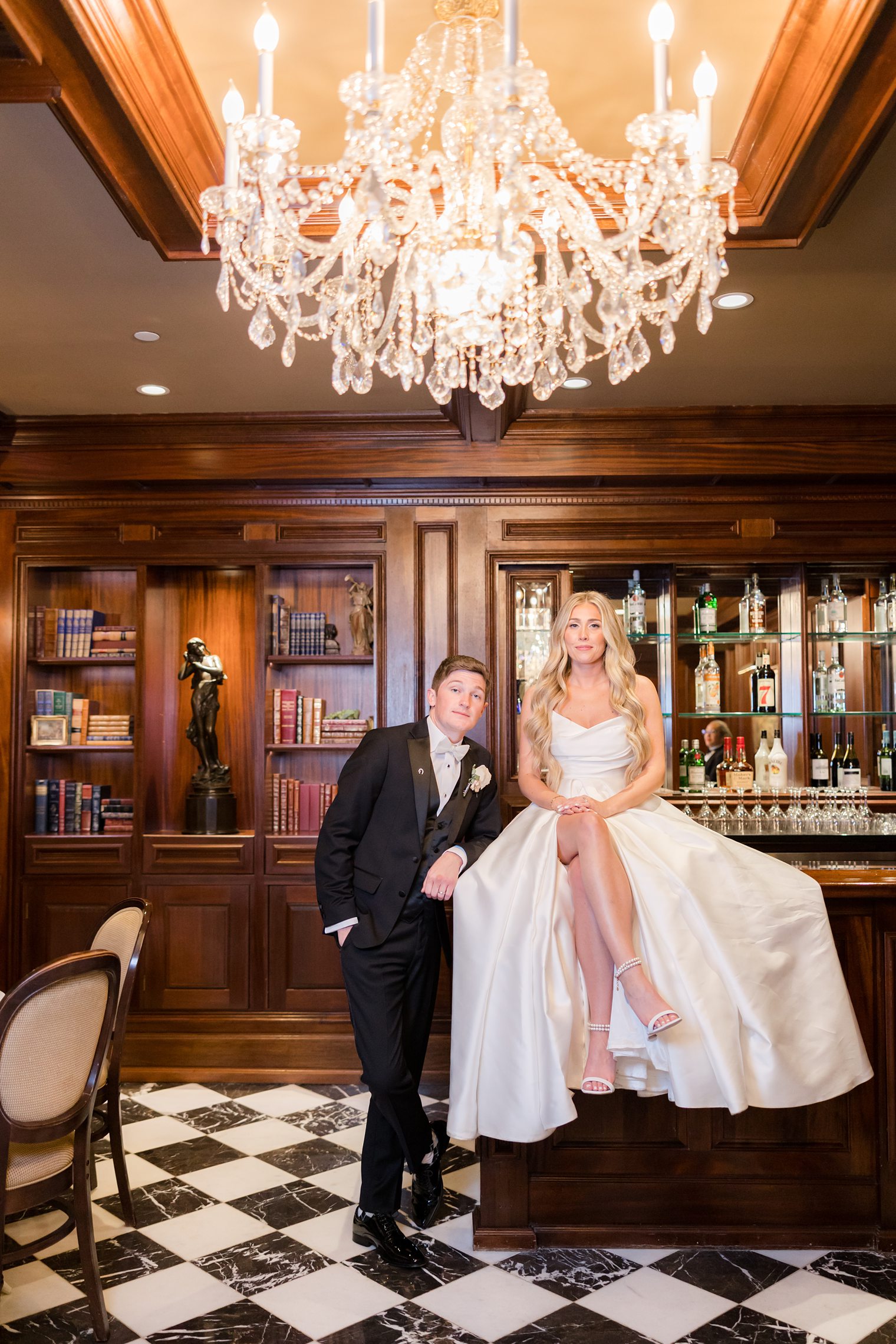 beautiful couple posing and making memories at their wedding